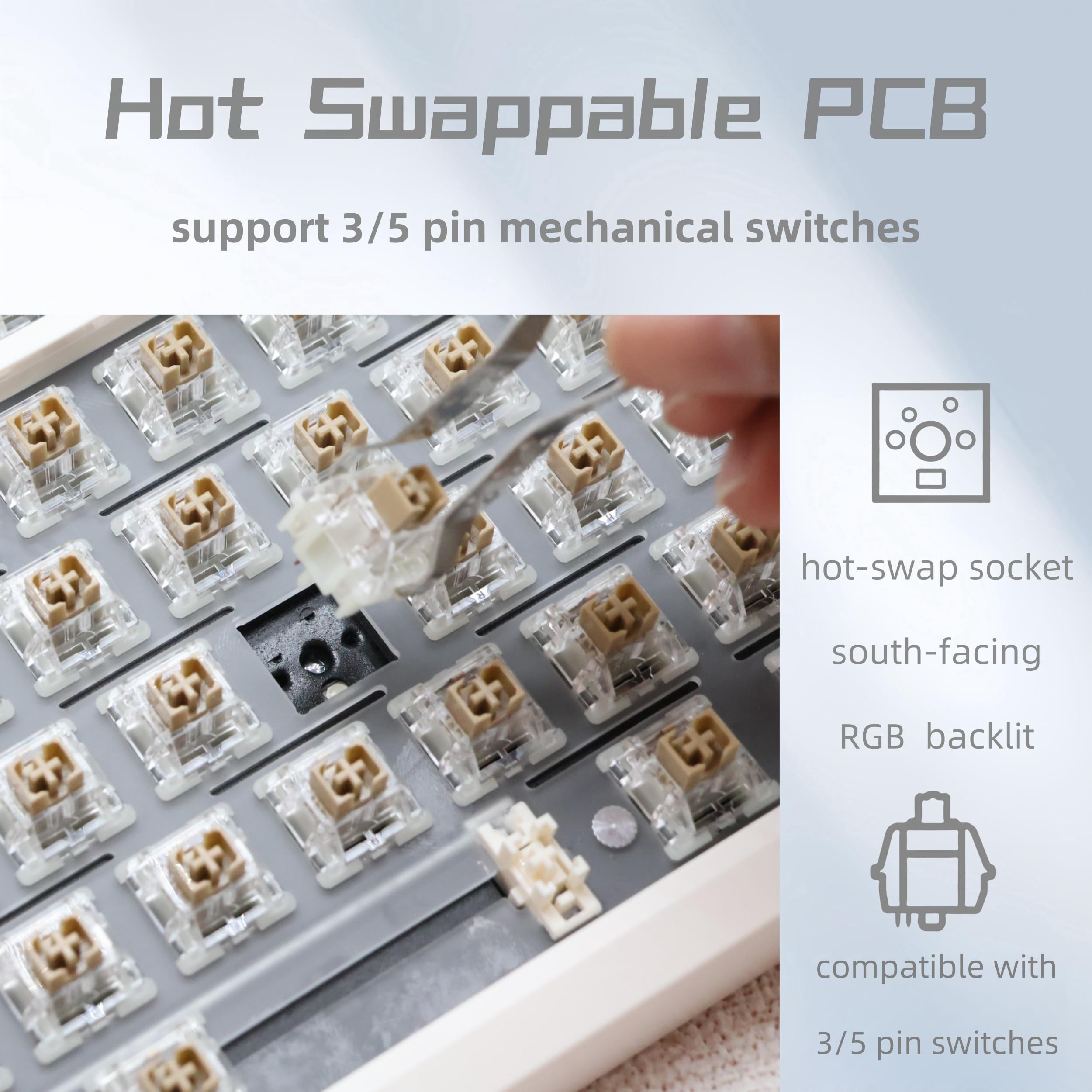 Amazon | Cmokifuly GMK87 TKL メカニカルキーボードキット トライ