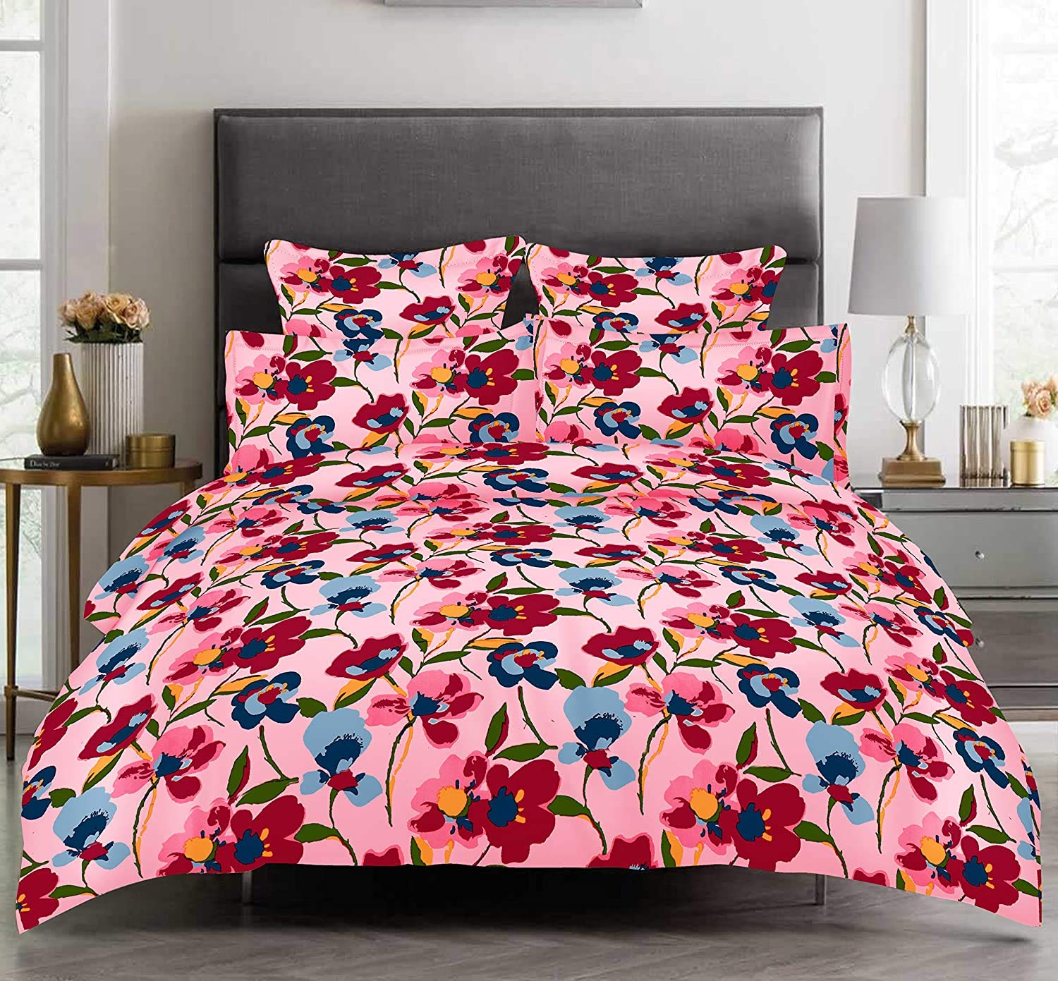 Trance Microfiber Double Comforter 84" x 96" (Red)