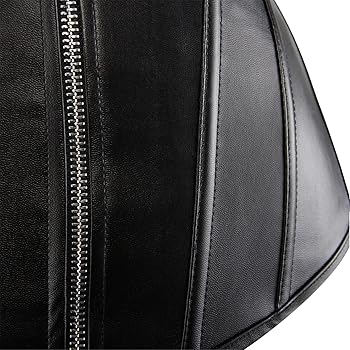 Zhitunemi Women's Faux Leather Bustier Corset Top Steampunk