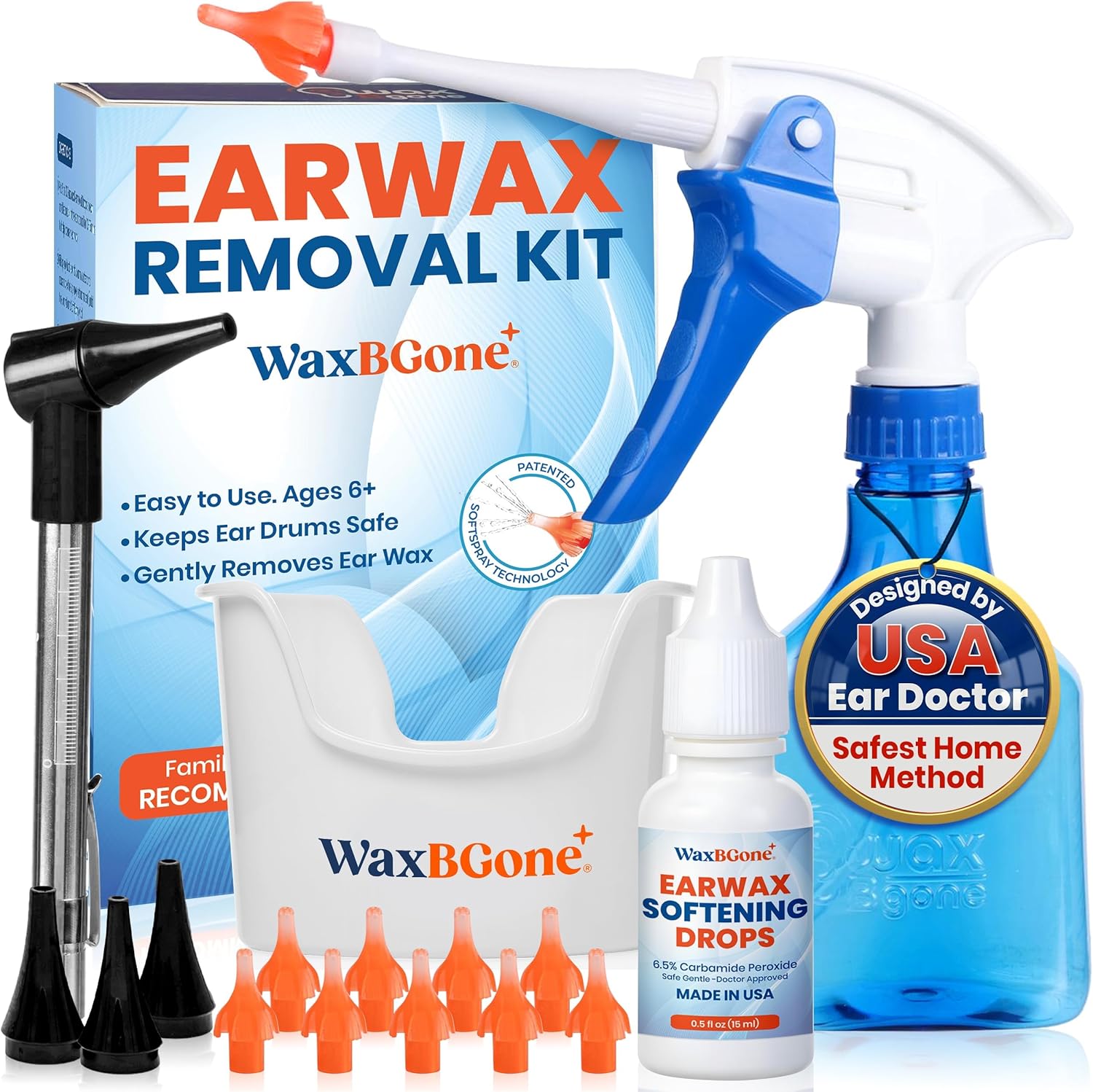 WaxBGone® Ear Wax Removal Kit with Otoscope