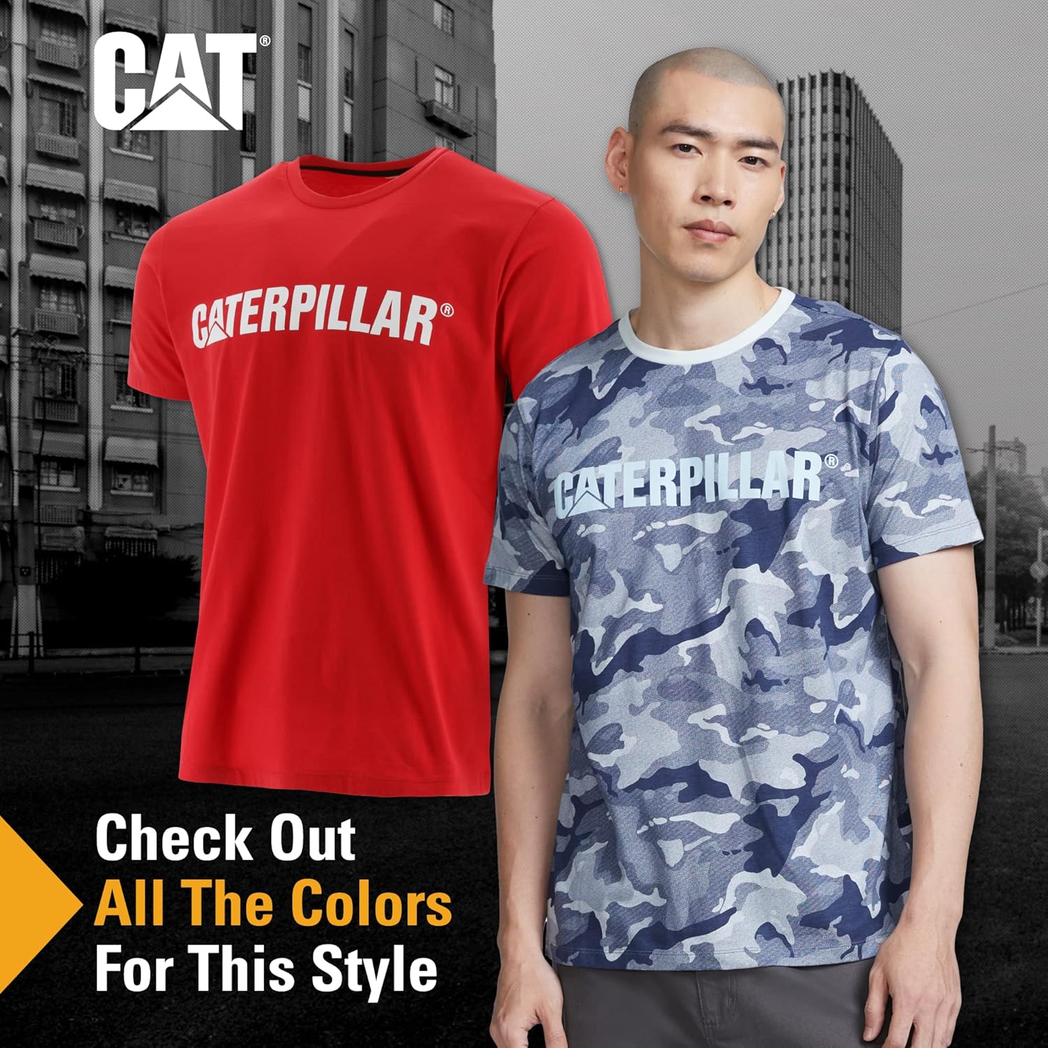Caterpillar Men’s Short-Sleeve Logo Crew Neck T-Shirt, Slim Fit - Image 5