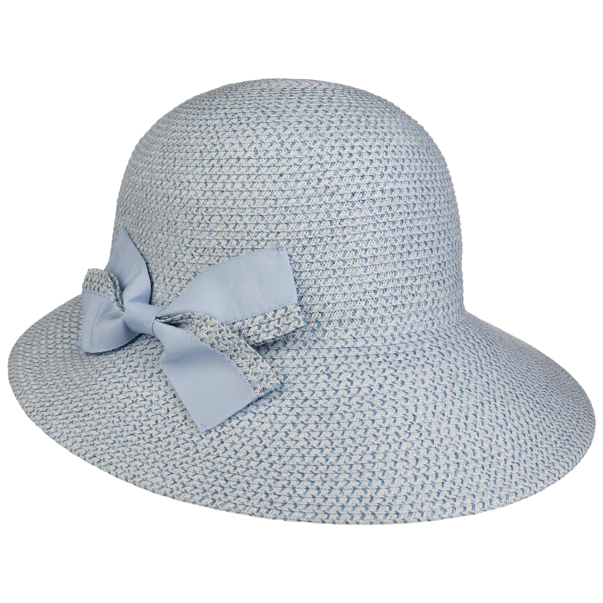 Seeberger Vallena Strohhut mit Schleife Glockenhut Sonnenhut Sommerhut Damenhut Damen - Frühling-Sommer Sommer