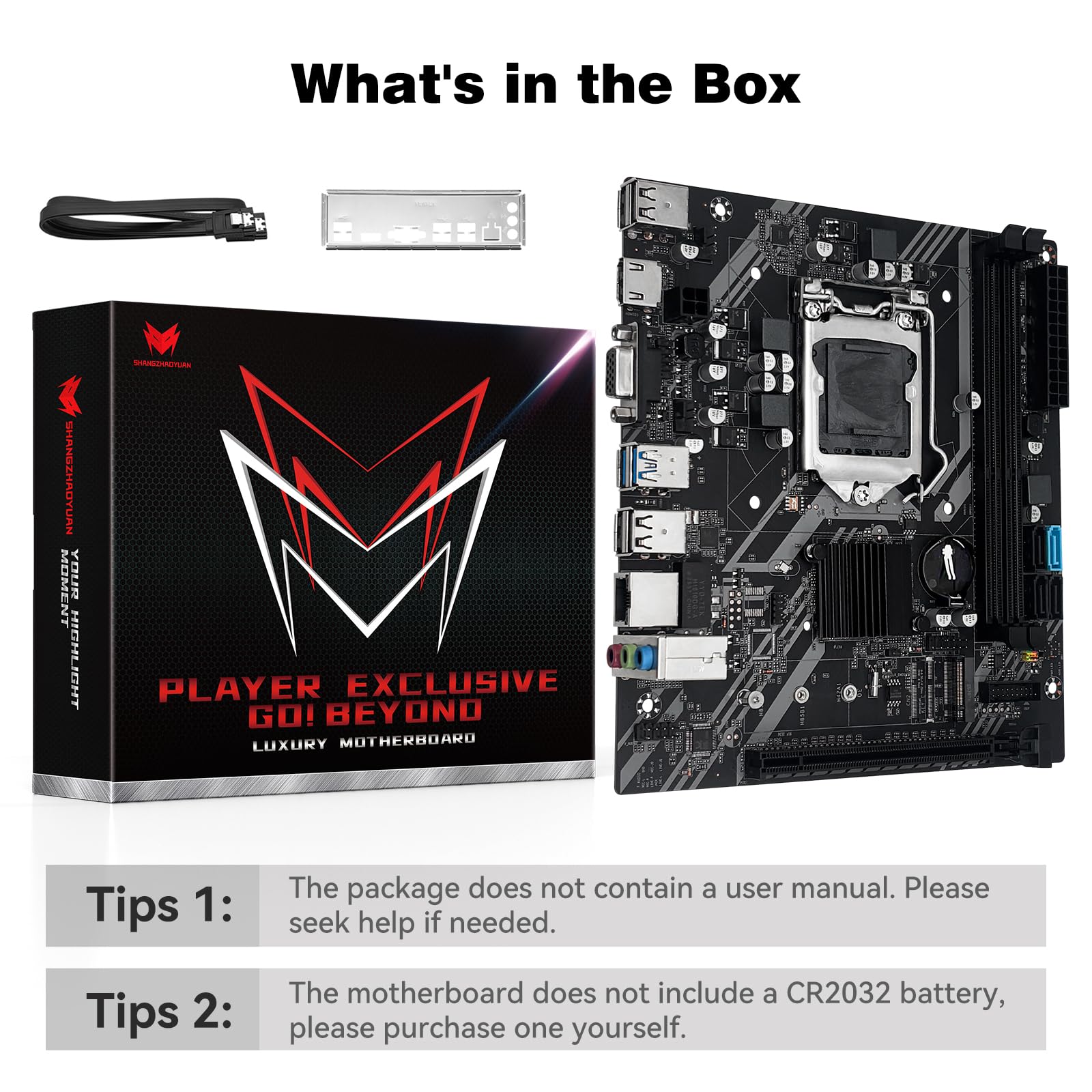 SHANGZHAOYUAN LGA 1155 Motherboard B75 for Intel 2th/3th Gen i3,i5,i7/Xeon E3 12XX V2 Series CPUs, DDR3, NVME M.2, PCIe X16, 100M LAN, VGA, HDMI-Compatible, SATA 3.0, USB 3.0, Gaming PC Mainboard — view 7