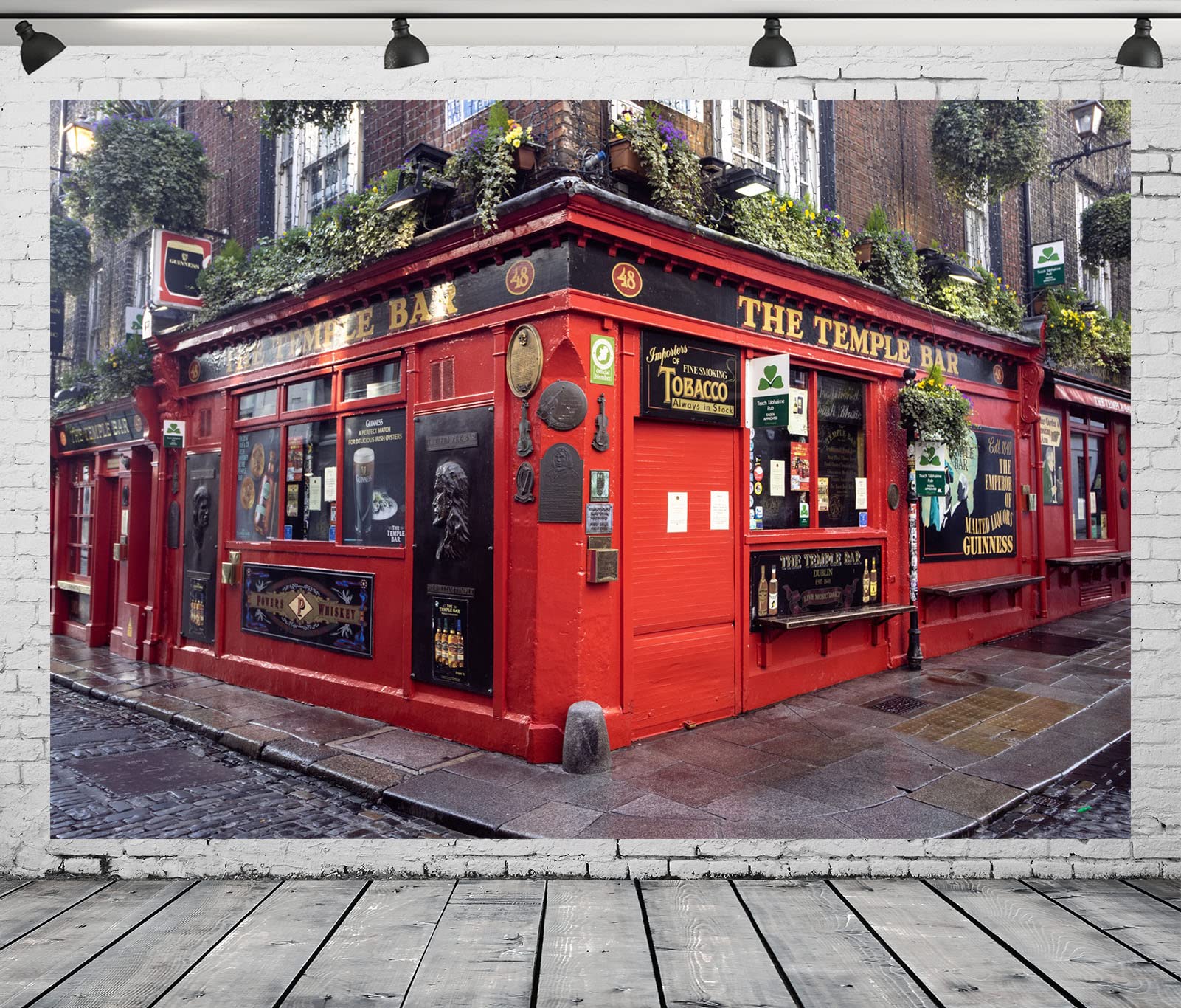CORFOTO 7x5ft Irish Temple Bar Photography Backdrop - Dublin Pub Scene