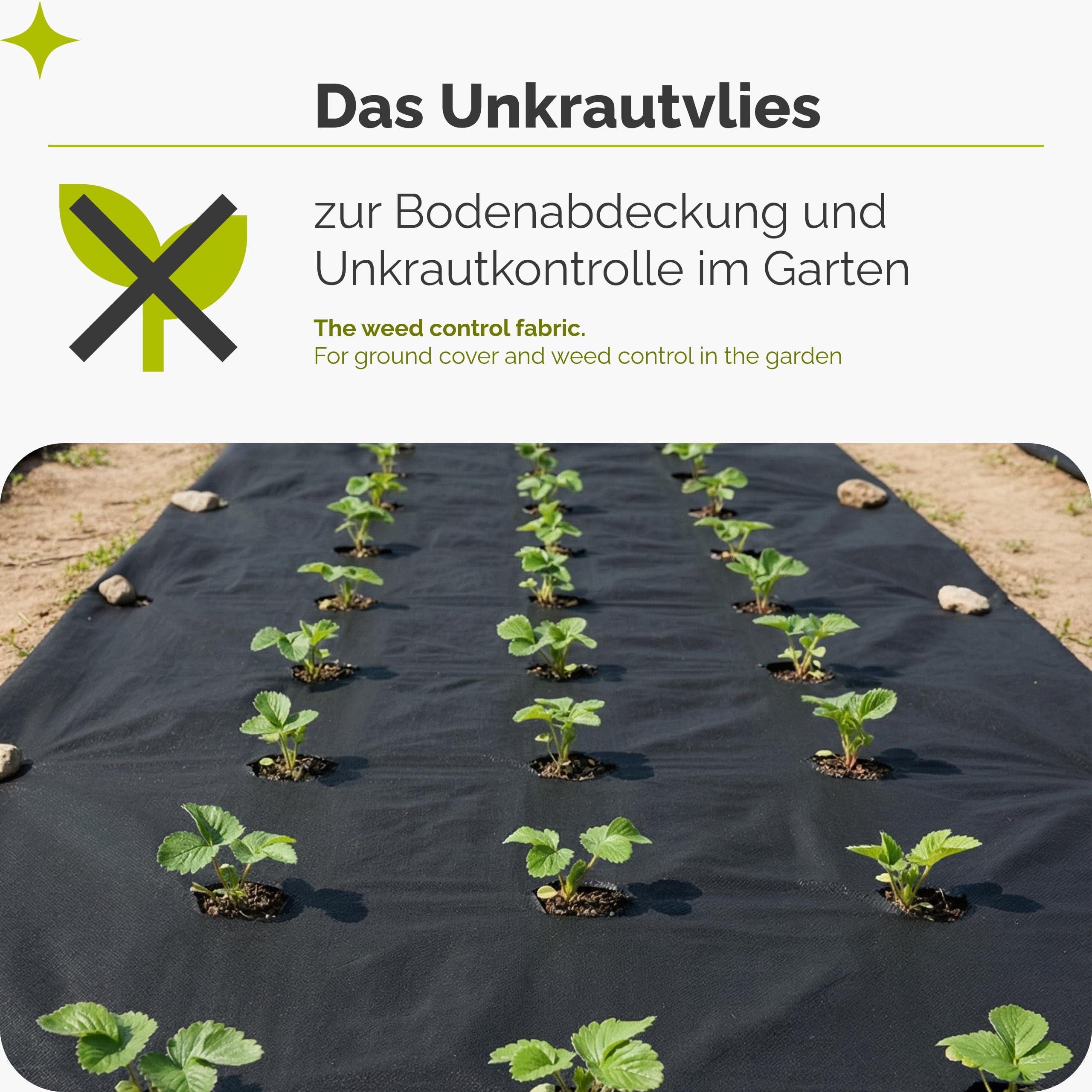 Garronda 1,6x15m Unkrautvlies 150g/m² Gartenvlies wasserdurchlässig GD-0177 | Schwarz und reißfest, als Bodenvlies zur Unkrautkontrolle und Bodenabdeckung für Beete, Wege, Untergrund und Garten
