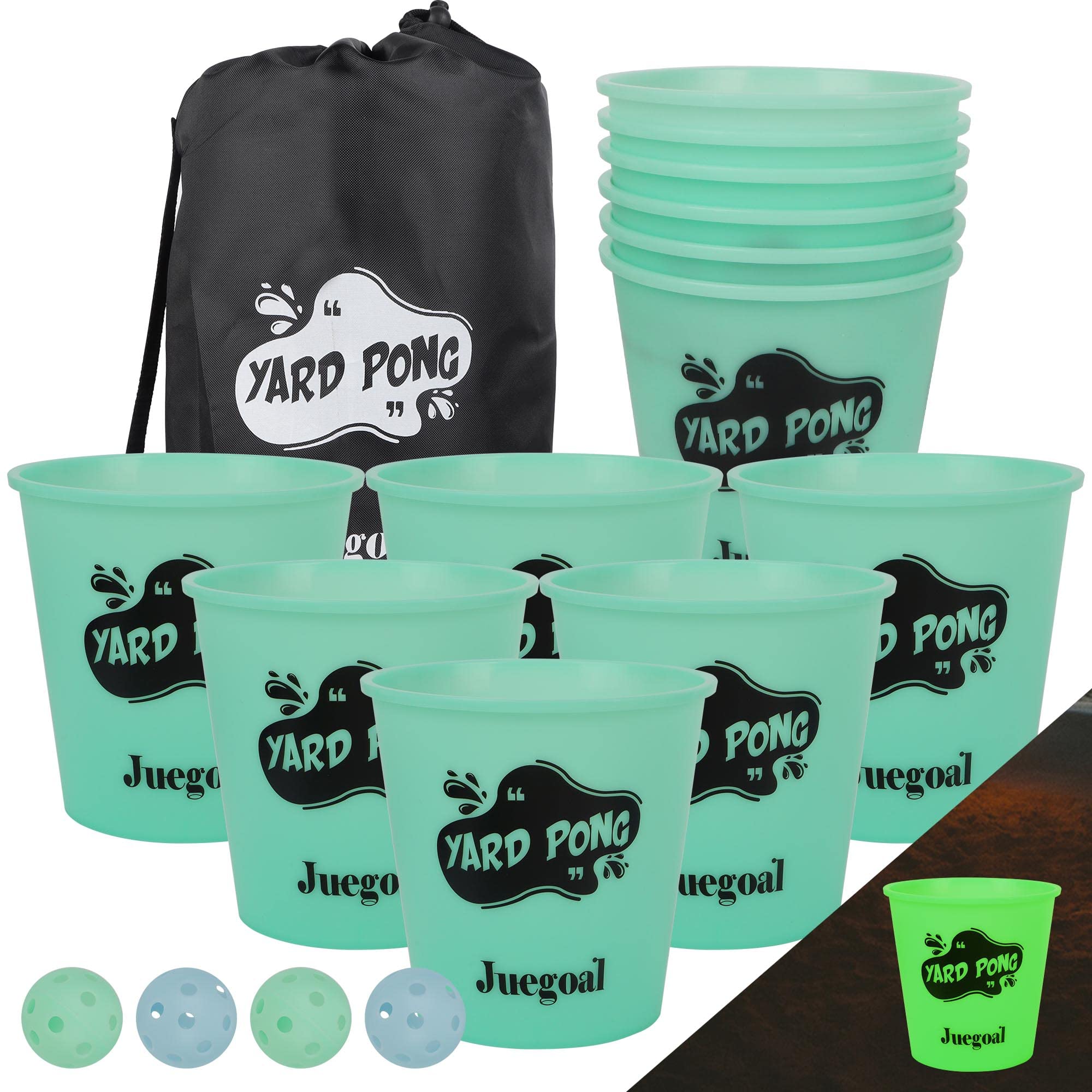 Juegoal Yard Pong, Outdoor Giant Yard Games Pong Game Set with Durable