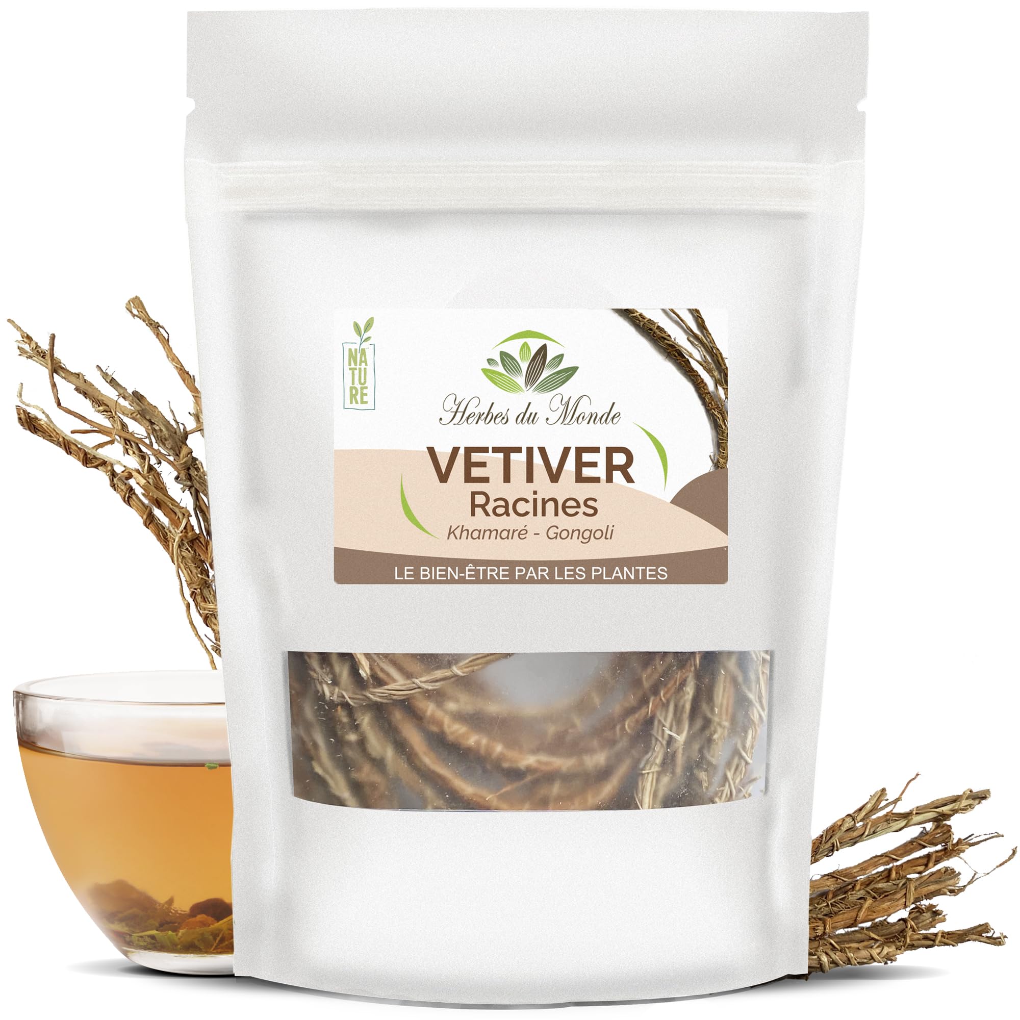 Racines De Vétiver 100% Naturelles Khamare Gongoli - Qualité Supérieure - Lot De 10 - Neuf