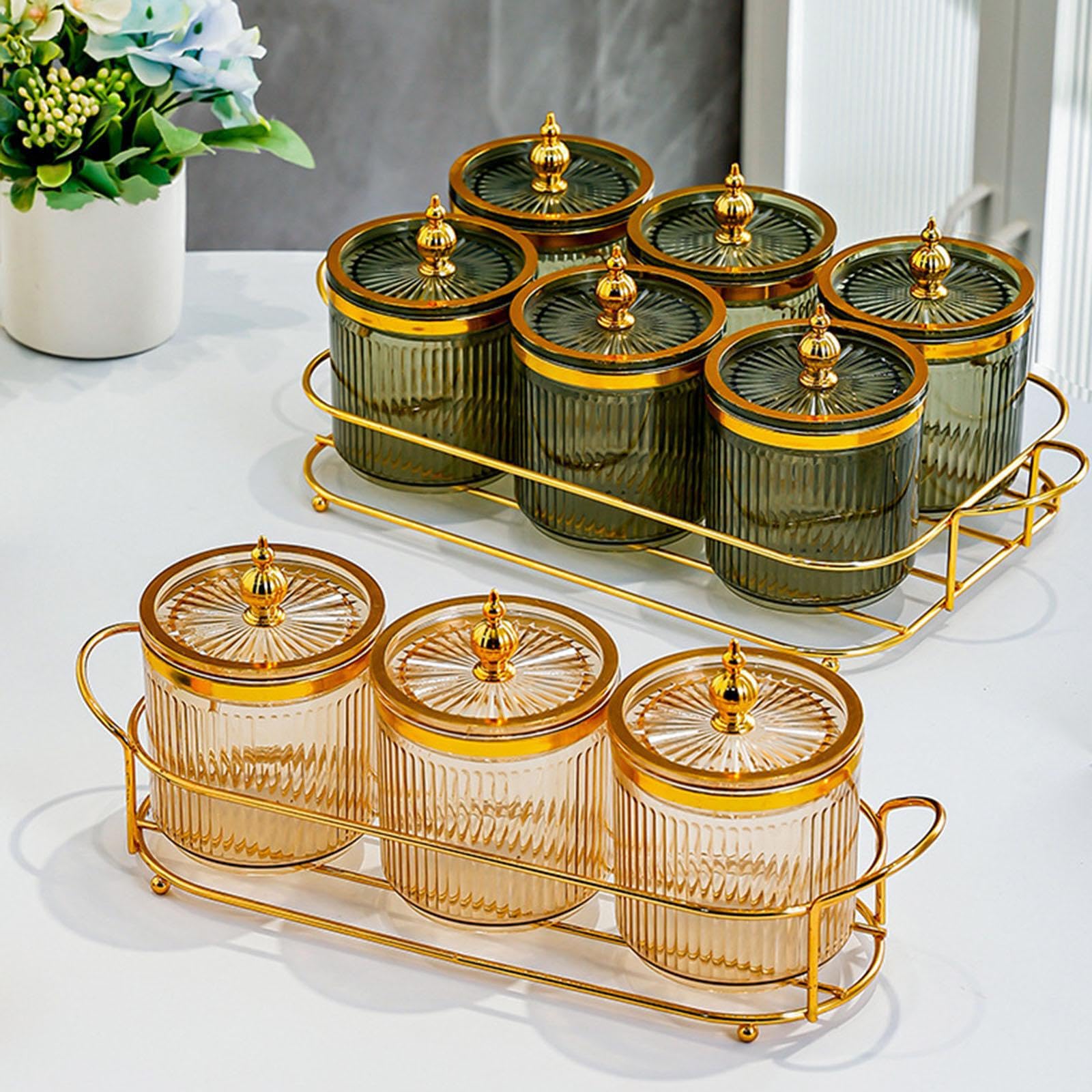 Plateau à condiments à 6 compartiments pour collations, noix, fruits secs et frais, plateau de service polyvalent et bol vert, 35,5 x 18,5 x 12 cm, parfait pour les desserts et les fêtes