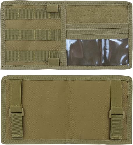 ROARING FIRE Molle System - Organizador táctico para visera de automóvil con correa elástica, bolsa de almacenamiento de sombrilla para camión,