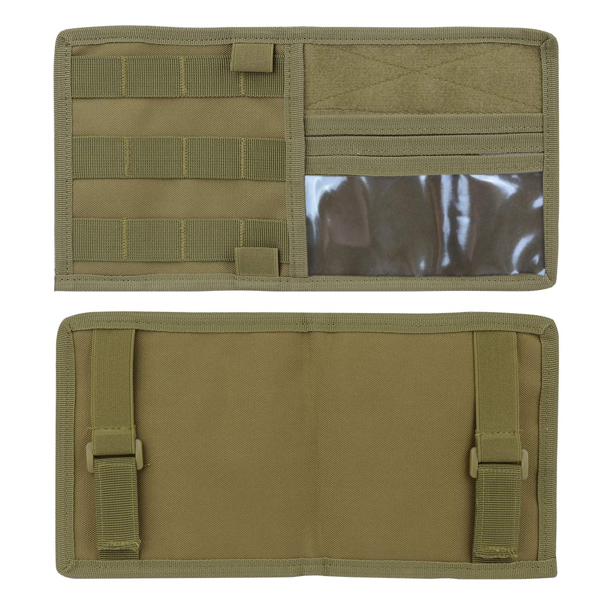 ROARING FIRE Molle System Tactical Car Visor Panel Organizer with Elastic Strap Truck Car Sunshade Storage Bag Hoop & Loop Panel Made by 900D Oxford waterproof fabric