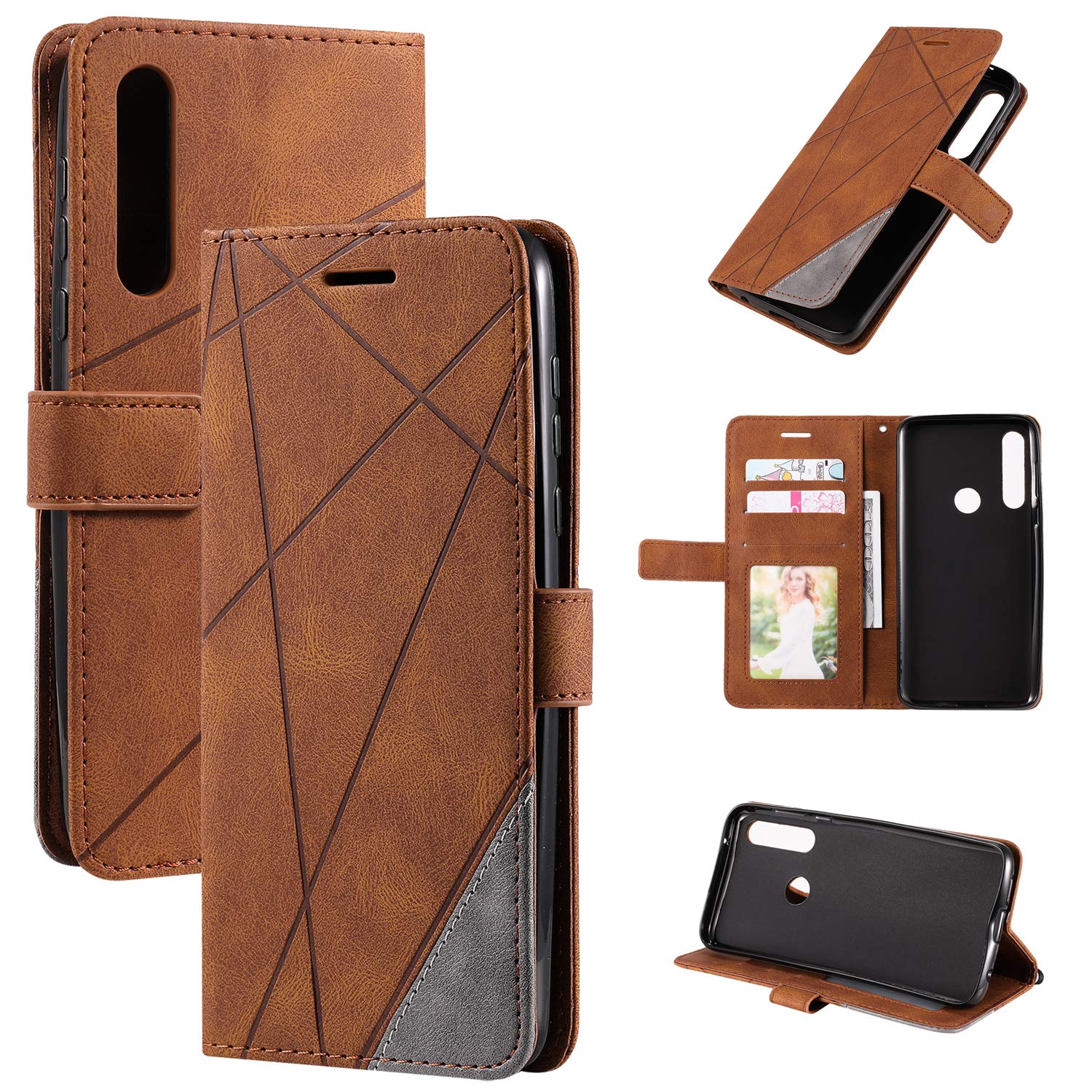 Motorola Moto G Power QiongNi Cover ,QiongNi Motorola Moto G8 Optimo Maxx XT2041DL / Moto G Power XT2041 4 XT2041 6 XT2041 7 / Moto G8 Power (US Version) QiongNi Flip Pu Leather Cover Brown