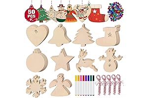 158 Pcs Unfinished Wood Slices Christmas Ornaments