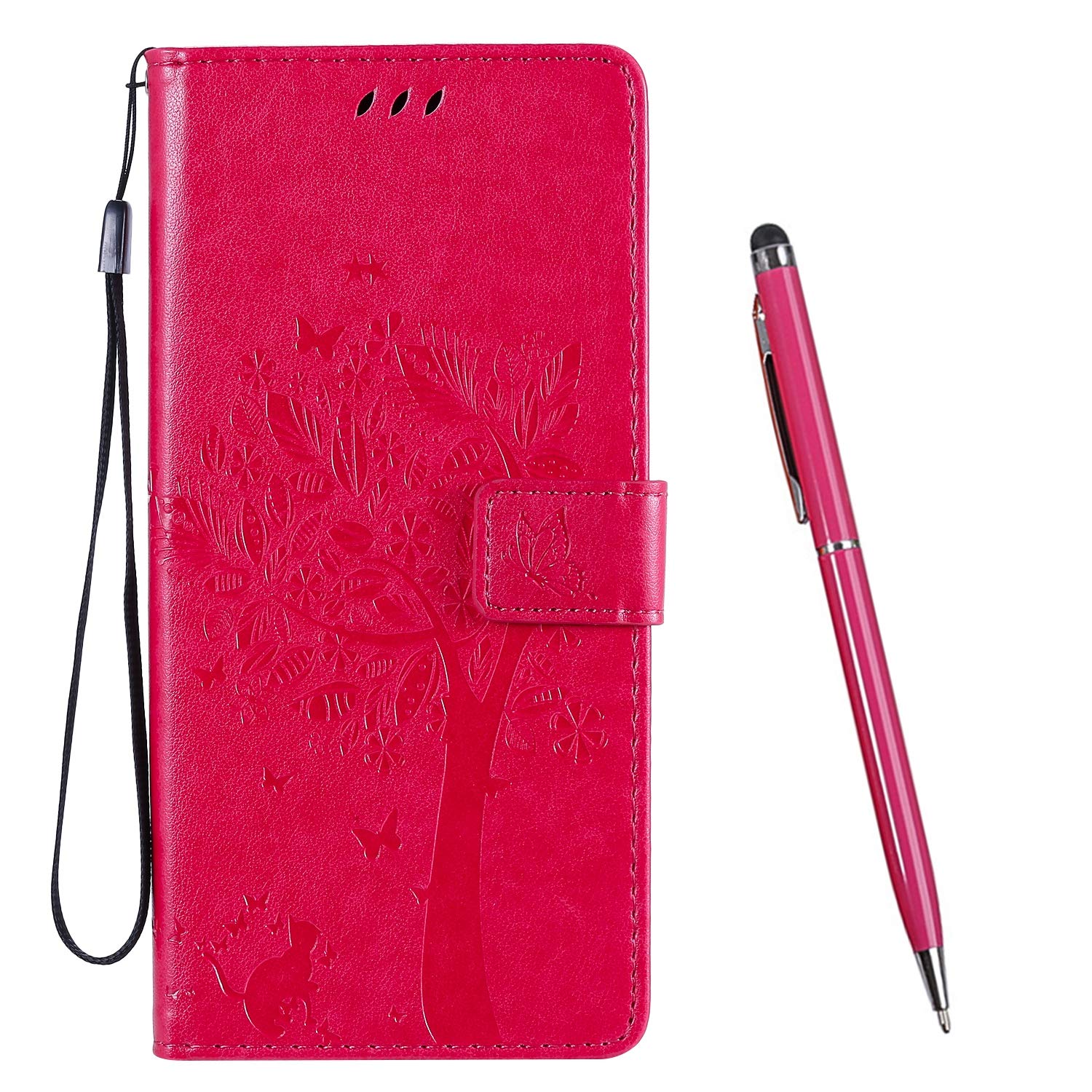 TOUCASA for Samsung Galaxy A31 Case,Wallet Case PU Leather Flip Magnetic [Embossed Design] Kickstand Card Slots Folio Protection Case for Samsung Galaxy A31 (Rose)