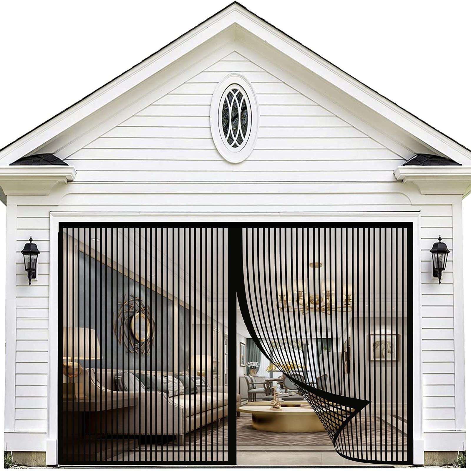BKPH Magnetic Screen Door, Anti Mosquito Mesh Fly Curtain, Magnetic Top-to-Bottom Seal Snaps Shuts Automatically, Keep Fresh Air in & Bugs Out -120x200cm(47x78inch)