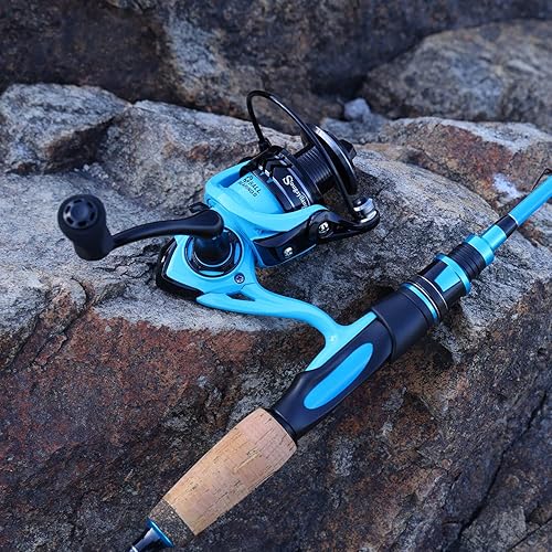 Miniatura 7 de Sougayilang Combo giratorio, caña de pescar mediana pesada y carrete giratorio de 2000, caña de pescar y carrete Commbo para aparejos de pesca de