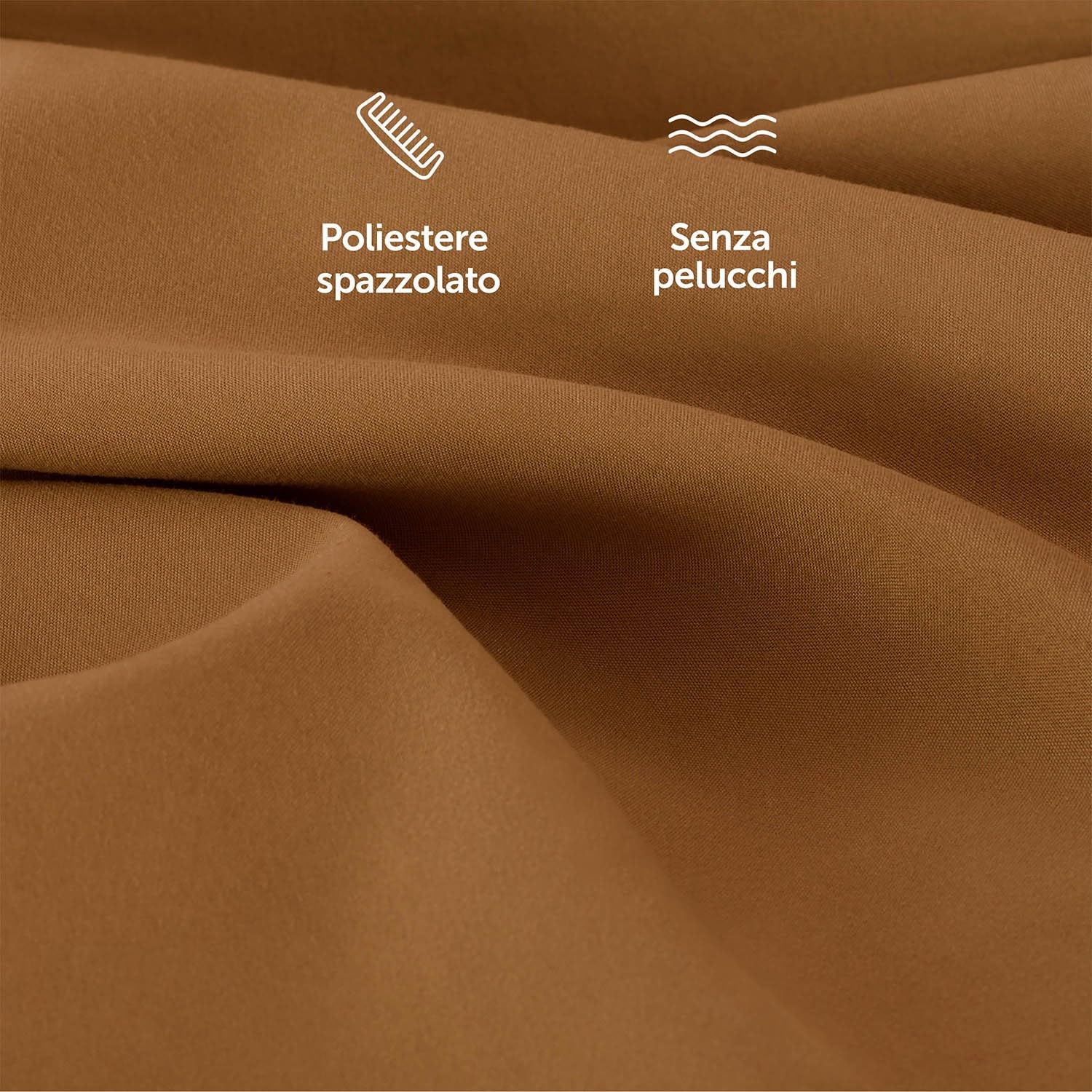 Blumtal Federe Cuscini Divano 50x50 cm - Set di Copricuscini per Divani in Microfibra a 2 Pezzi con Chiusura a Zip certificati Oeko-Tex, extra morbidi e lavabili - Marrone