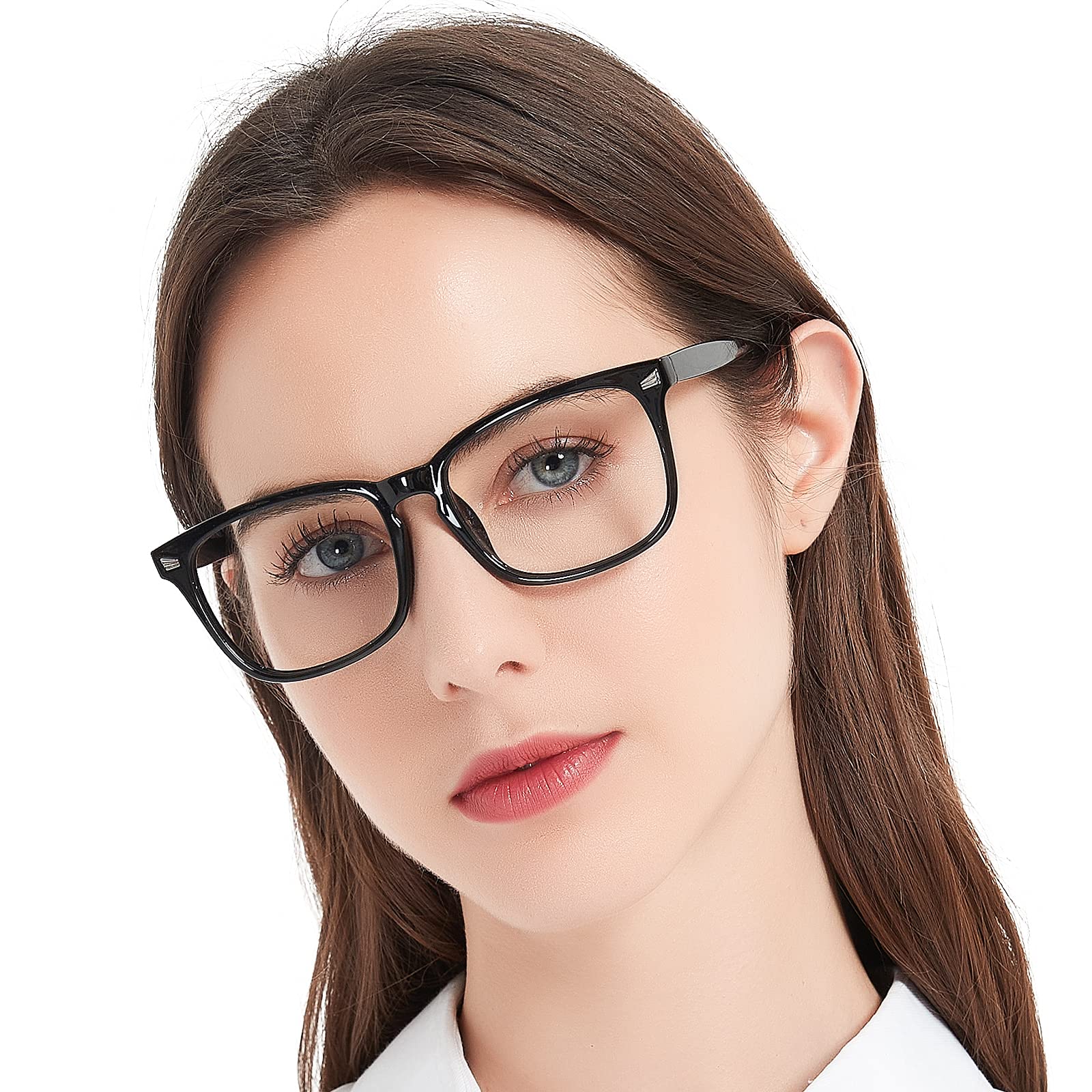 MARE AZZURO Trendy Bifocal Reading Glasses Women Blue Light Blocking Outdoor Readers 1.0 1.25 1.5 1.75 2.0 2.25 2.5 2.75 3.0 3.5 (Black, 1.00)