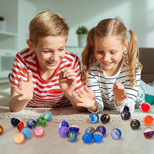 Miniatura 6 de Pllieay 30 bolas hinchables de galaxia, bolas inflables espaciales de 1.28 pulgadas a granel, bolas de goma para recuerdos de fiesta de niños,