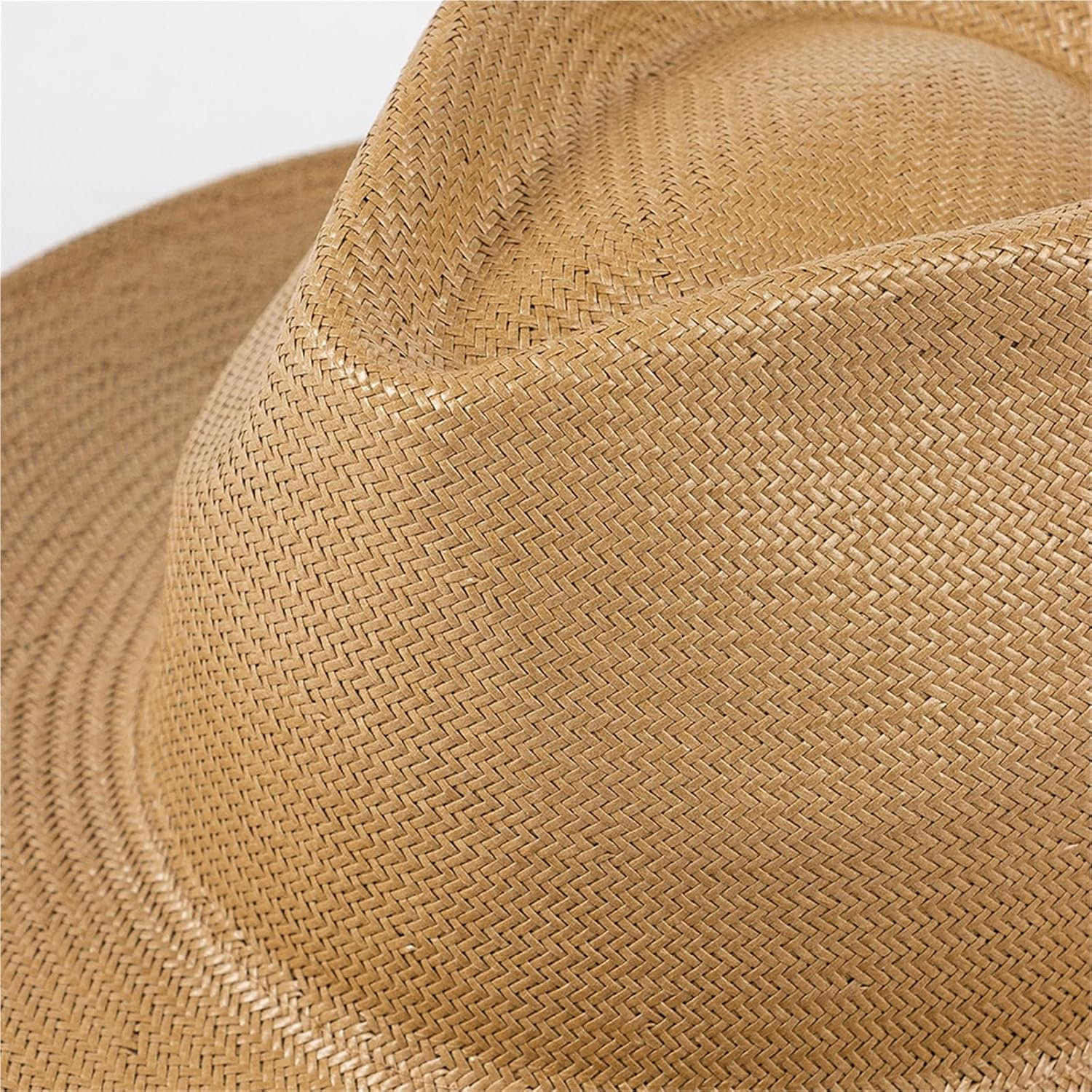 Women’s Panama Straw Sun Hat – Wide Brim Summer Fedora with Adjustable Fit, Lightweight Paper Braid for Outdoor UV Protection