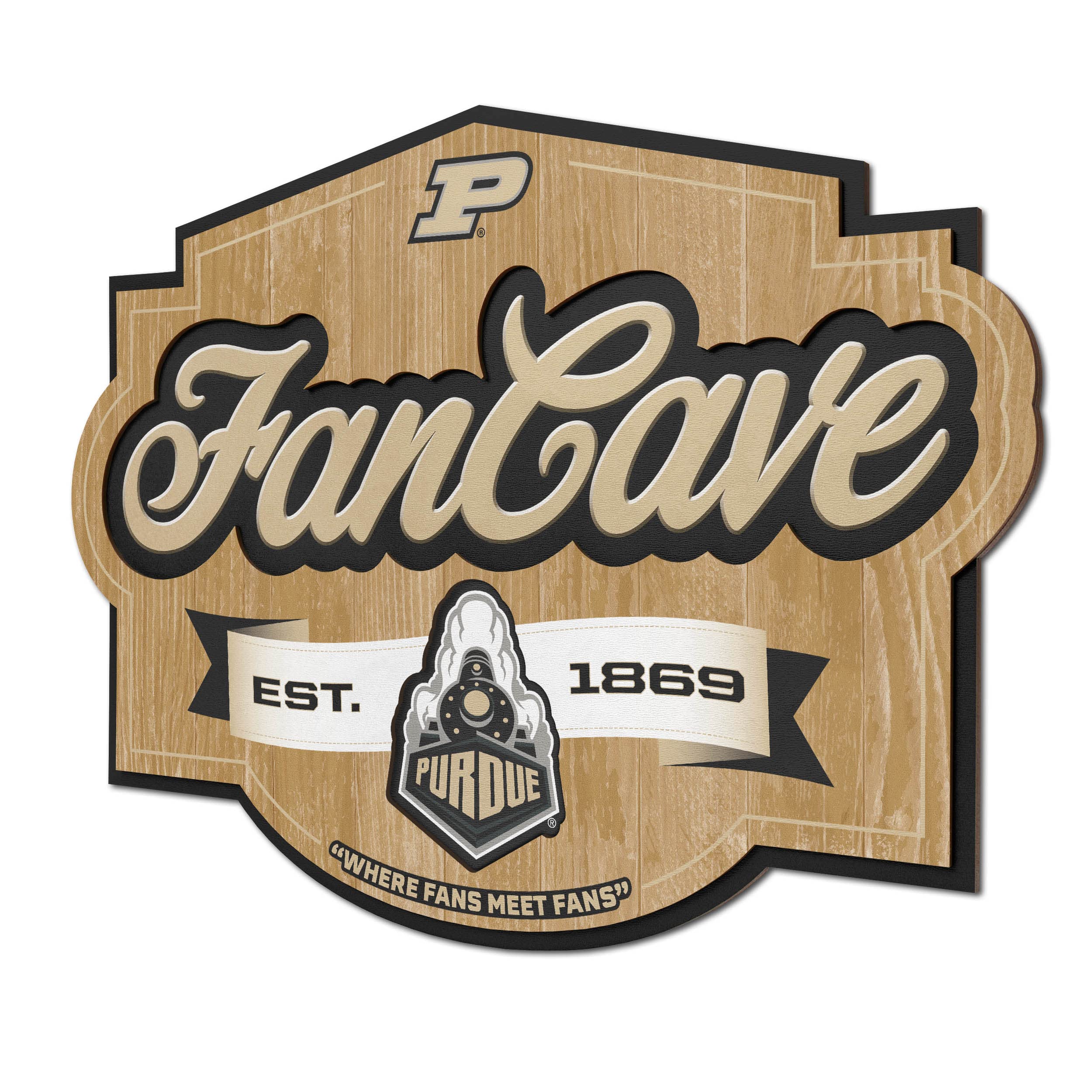 YouTheFan NCAA Purdue Boilermakers Fan Cave Sign