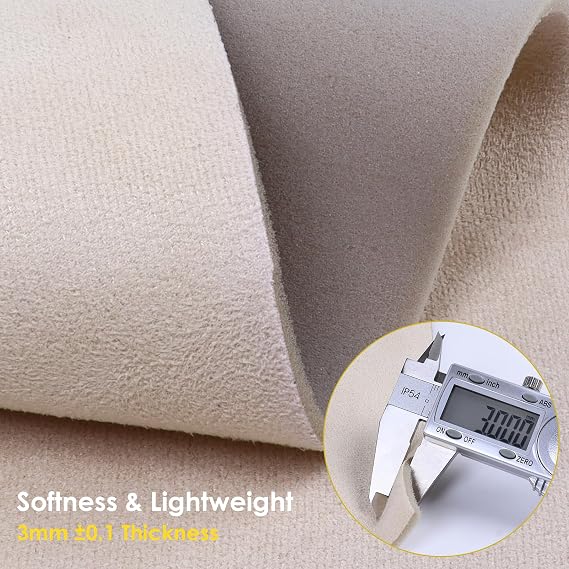 90 x 60 Suede Headliner Fabric Car Headliner with Foam Backing Material Replacement for Auto Roof Liner Car Truck SUV RV Marine Interior Door Panels DIY Ceiling Upholstery Repair Beige