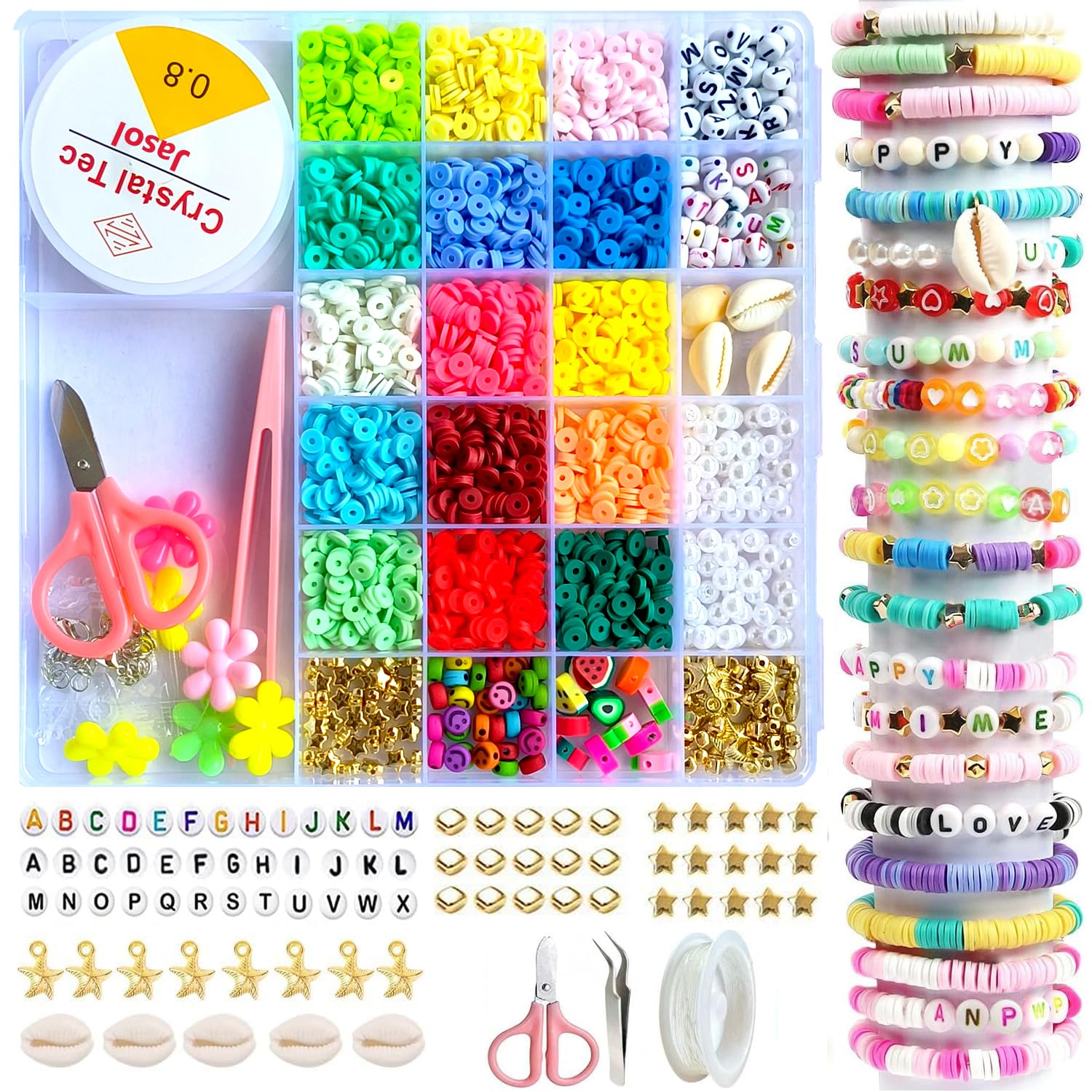 Bracelet Making Kit Plastic Beads for Kids Crafts Children's Jewelry