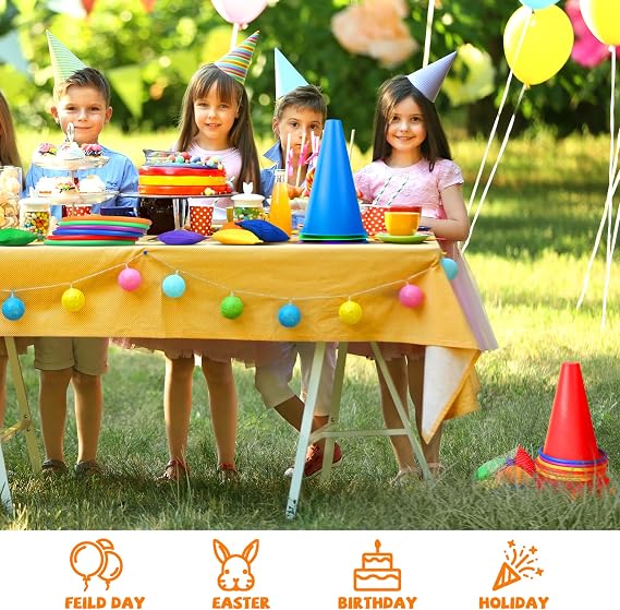31 PCS Christmas Carnival Games, 3 in 1 Indoor Outdoor Bean Bag Ring Toss Games for Kids Birthday Party, Plastic Soft Cones Yard Lawn Game for Family Party Kid's Gift