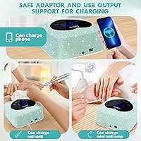 Vista 6 de Lámpara de uñas LED UV, lámpara de uñas inalámbrica de 72 W, secadora de uñas con 5 ajustes de temporizador, pantalla LCD inteligente