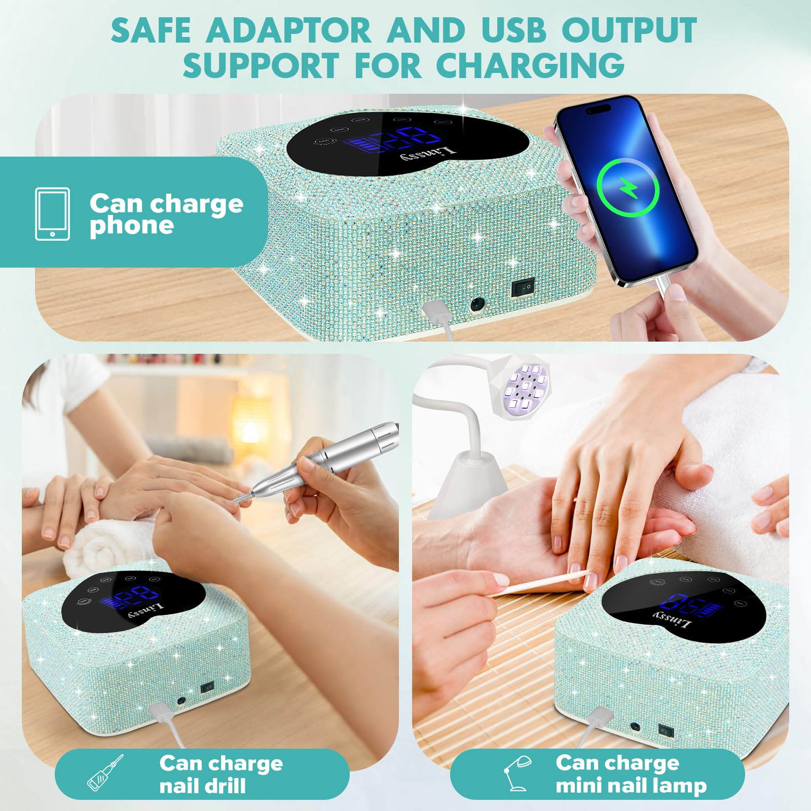 Amazon | 72W コードレス UV LED ネイルランプ ジェルネイル用 ネイル