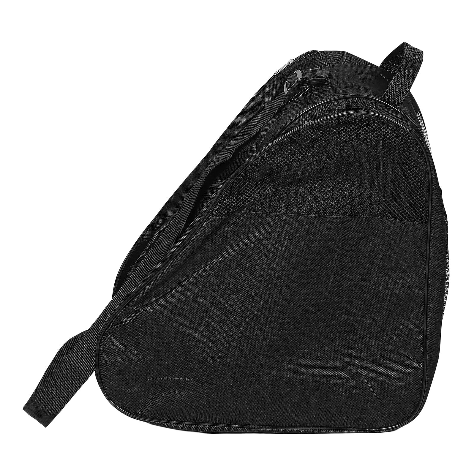 Hohopeti Borsa Pattini Rotelle Grande Capacità con Multi Scomparti Zaino e Tracolla Ergonomica Portapattini Versatile per Pattinaggio Artistico e Roller Nero Mesh Traspirante