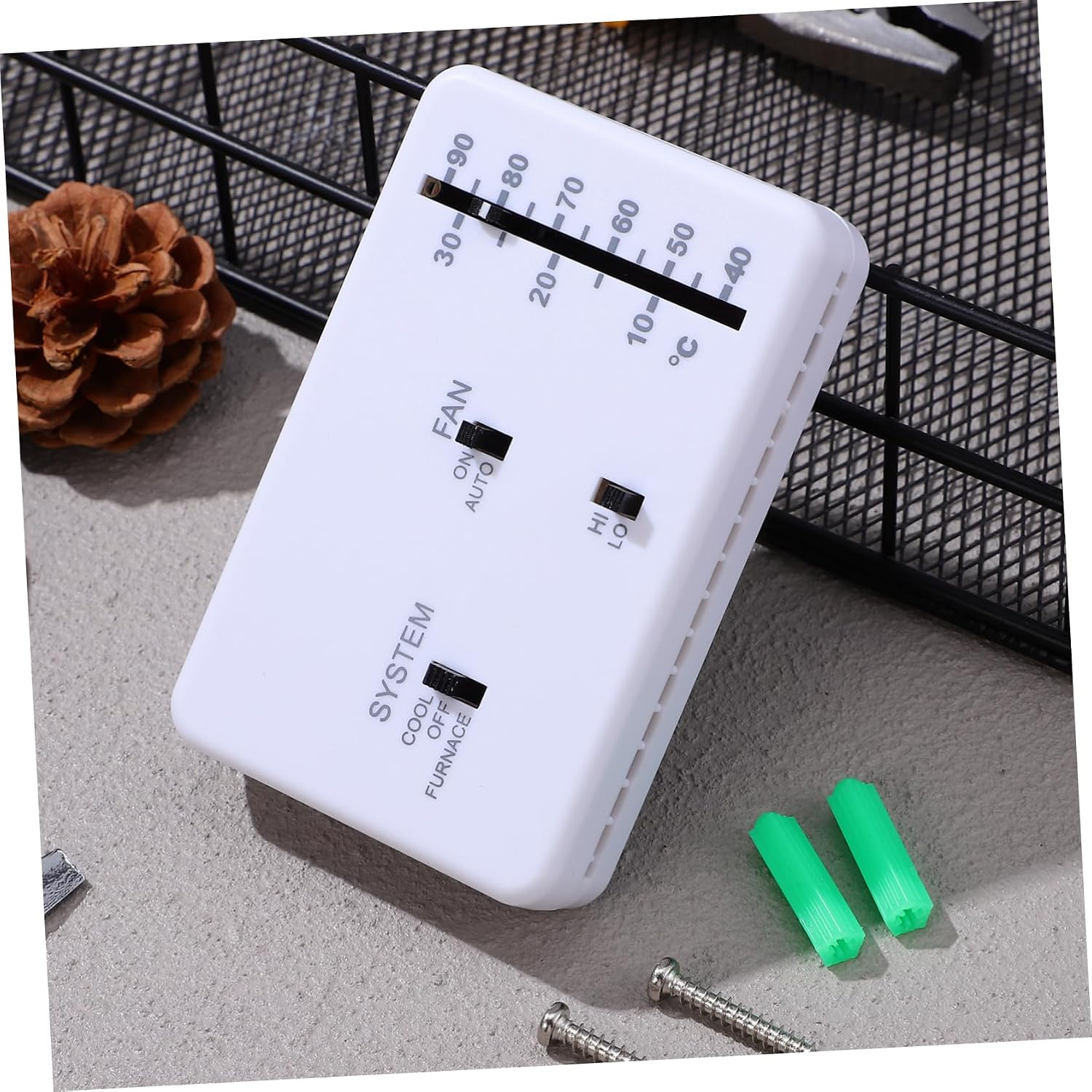 Mikinona Rv Thermostat Camper Thermostat Replacement Analog Temperature Controller for Rvs Campers Easy Install Wall Heat