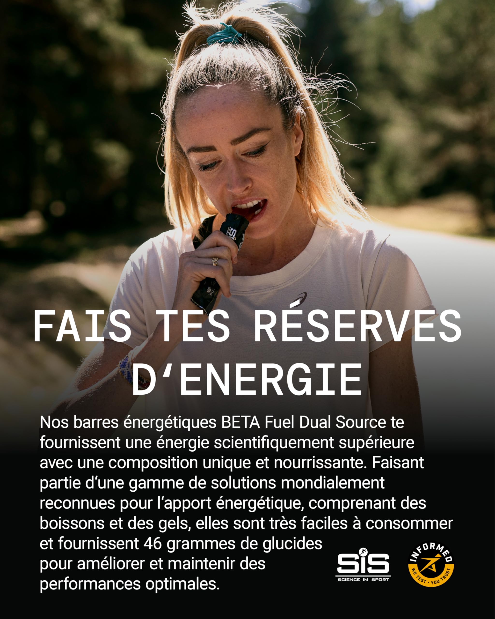 Science in Sport BETA Fuel Barres 20 x 60g Orange - Barres énergétiques véganes avec 46g de glucides, délicieuses barres comme source e d’énergie pour l’entraînement de force