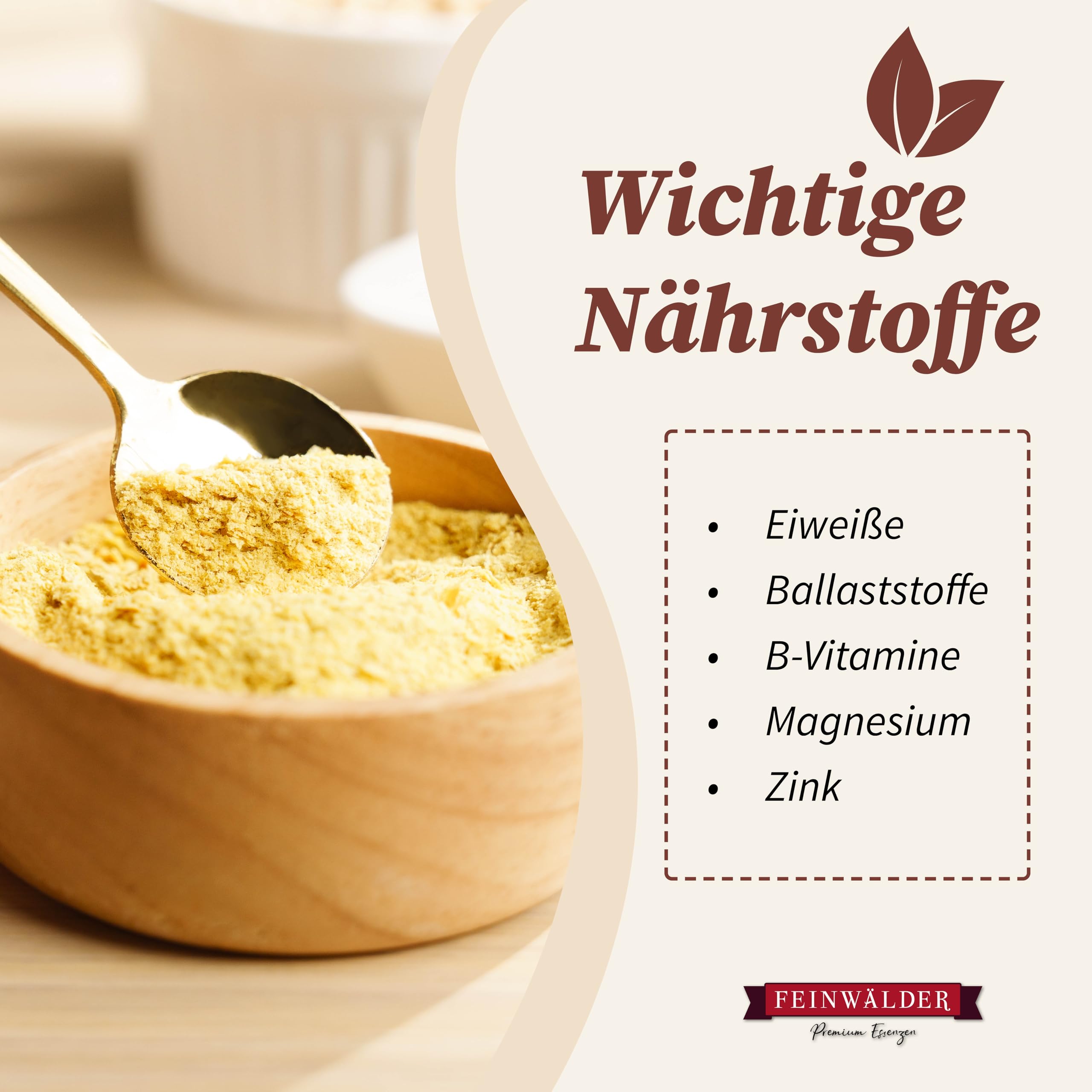Feinwälder Hefeflocken 1 kg – Edelhefeflocken, glutenfrei, vegane Nährhefe