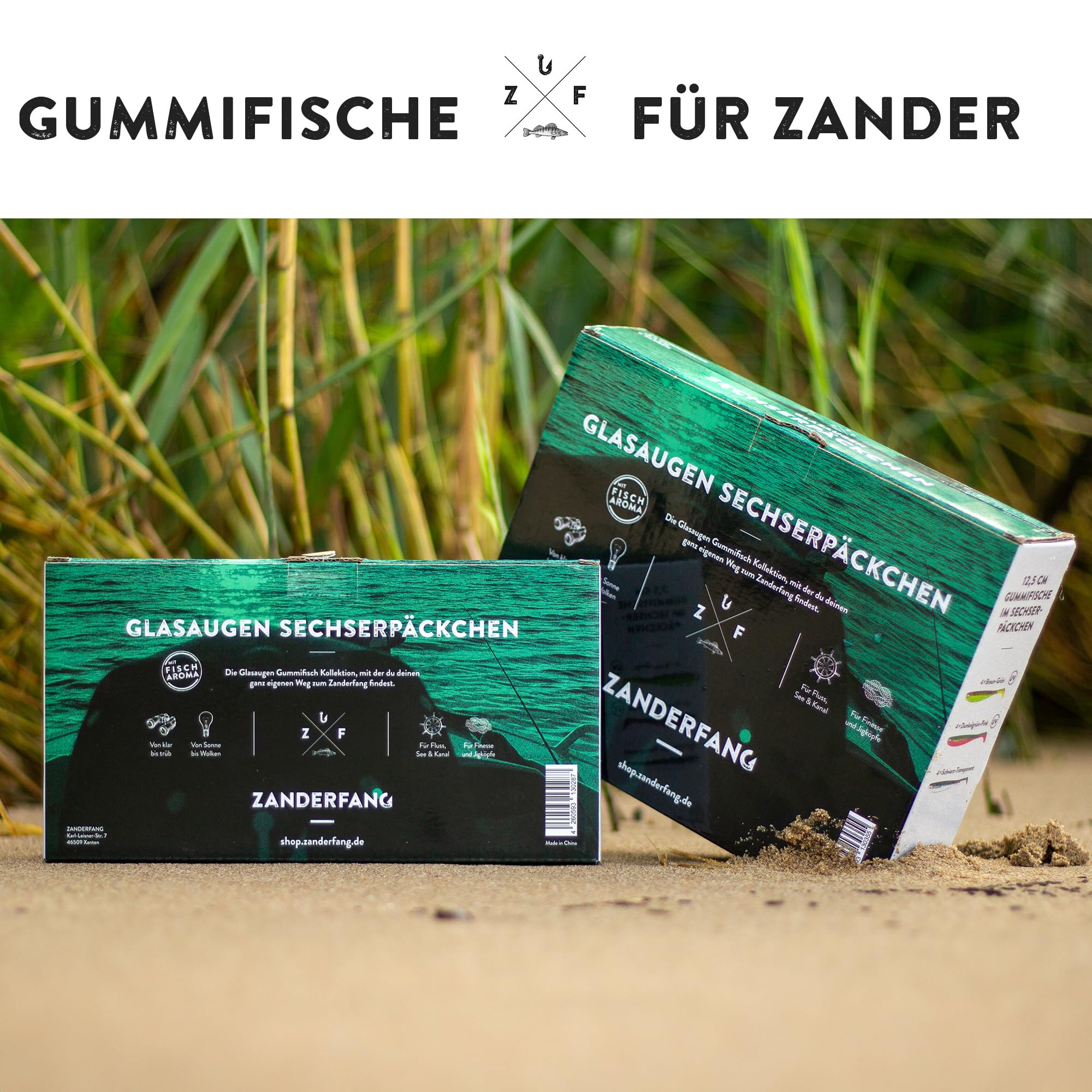 Zanderfang Gummifisch Set Glasaugen – Gummifische für Zander, Hecht, Barsch