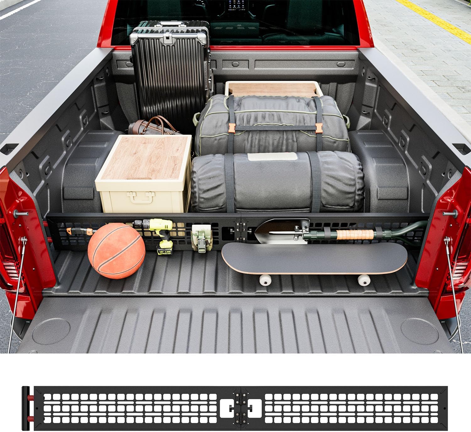 Truck Bed Divider Compatible with 2019-2026 Chevy Silverado GMC Sierra 1500 20-26 2500HD 3500HD Cargo Manager Molle Panel Replacement for 2019-2026 Chevy Silverado Accessories