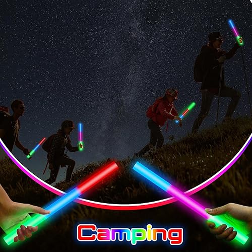 Vista 79 de Lewtemi 10 unidades de palos brillantes grandes gigantes gigantes para Halloween, Navidad, luz de emergencia para accesorios de campamento, kit