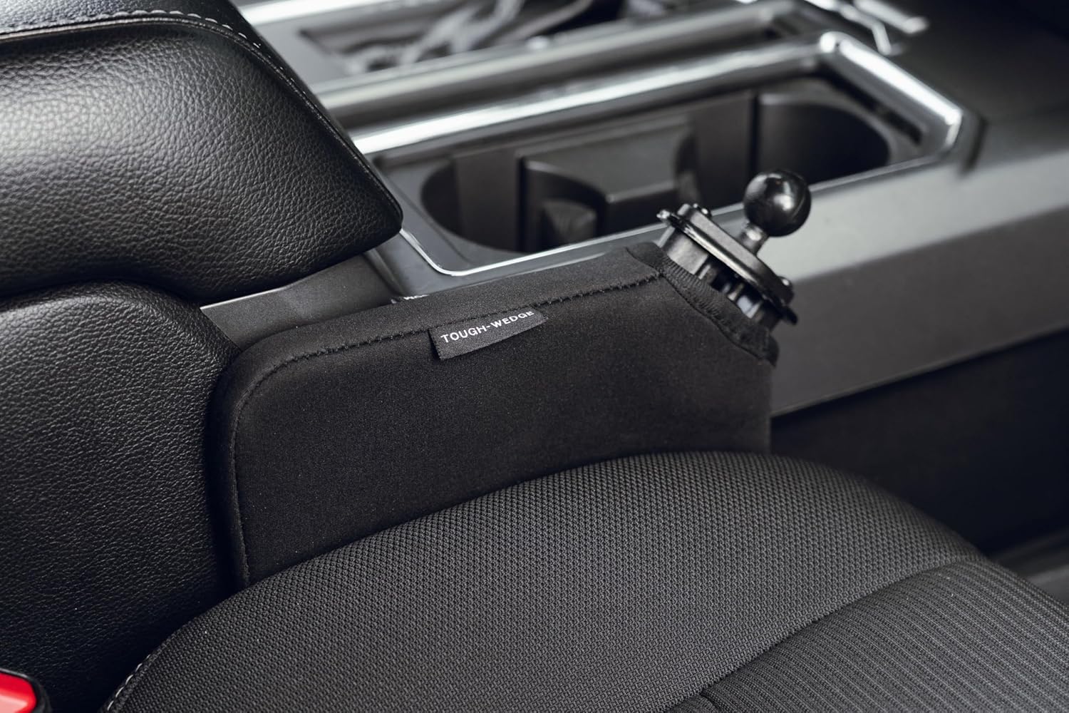 RAM MOUNTS Tough-Wedge Base with Ball and Expansion Pouch RAM-B-407-PUMPU with B Size 1" Ball for Vehicle Seats