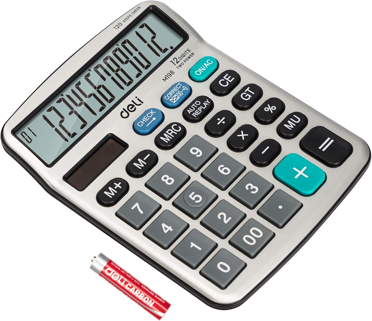 Calculator, Deli Standard Function Desktop Basic Calculators with 12 Digit Large