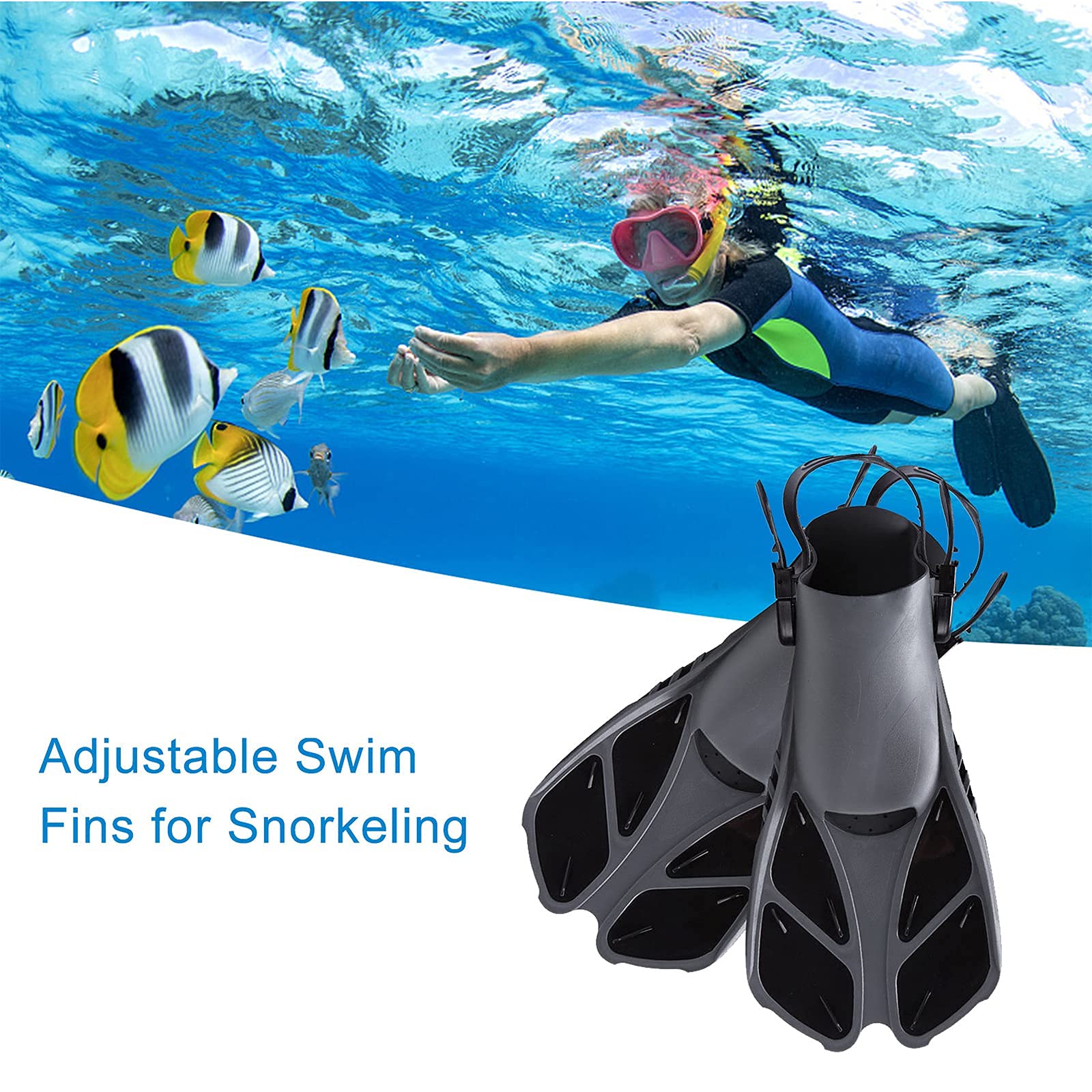 AQUAZON FLIPPER vinnen, snorkelvinnen, duikvinnen, zwemvinnen voor