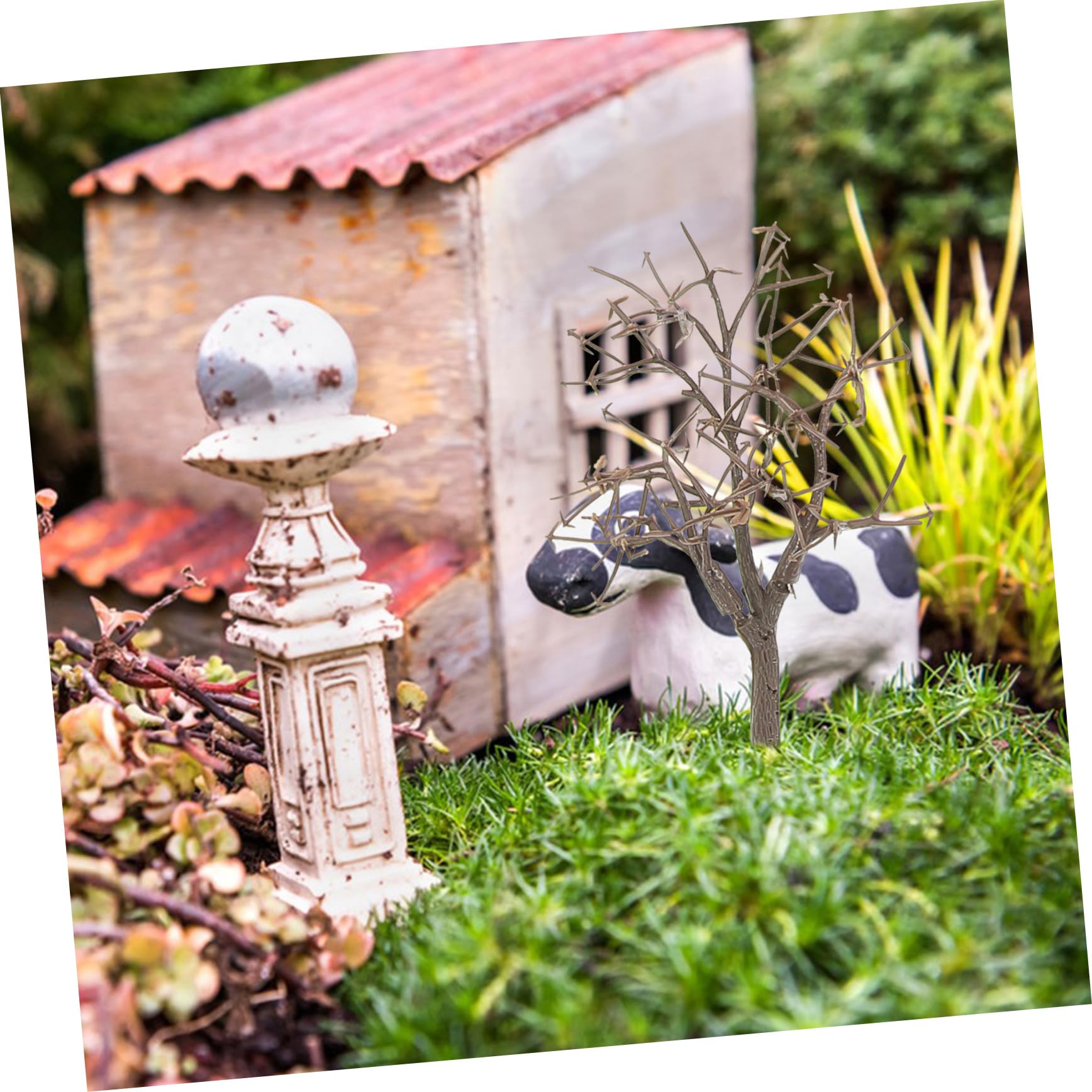 SOIMISS Lot de 10 Modèles D'arbres Architecturaux en Plastique Ton Brun pour Diorama et Maquettes, Esthétique et Usage Éducatif en Artisanat ou Bureau