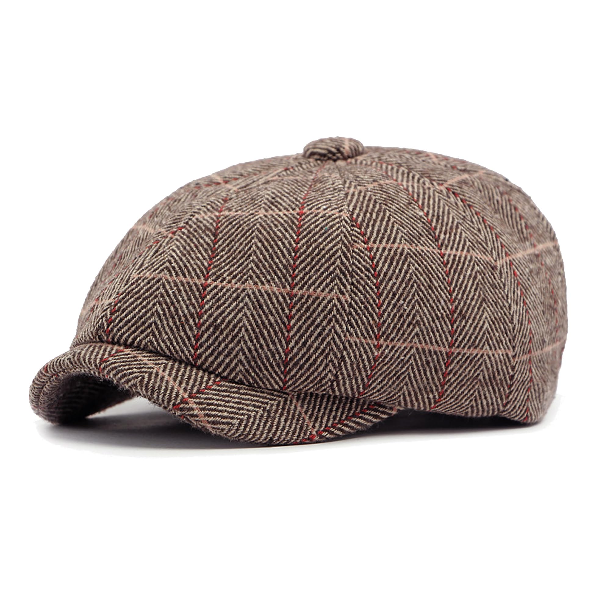  Besbomig Schiebermütze Herren Gatsby Newsboy Stil Flachkappe
| Besbomig 8-teilige Tweed Schirmmütze für Frühling Herbst