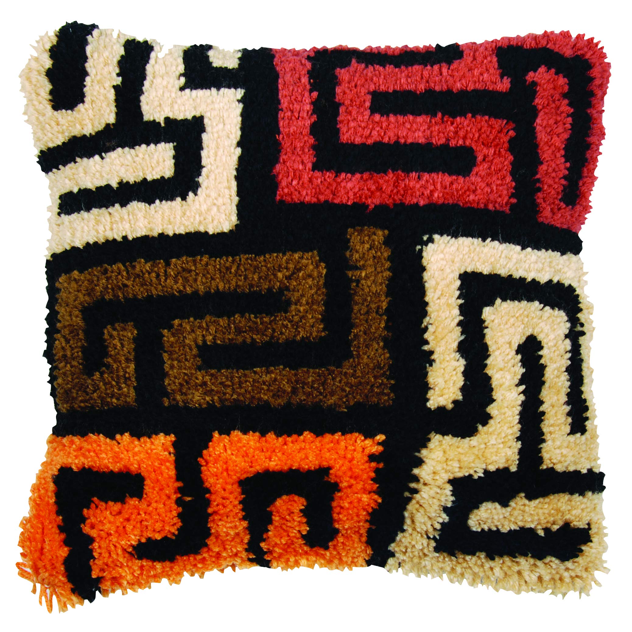 VIONNPPT DUBENS Woondecoratie Knoophaak, tapijt, wandtapijt, set om zelf te knopen, creatief handwerk, cadeau voor volwassenen en kinderen, doe-het-zelf knopen, set met voordruk, 60 x 40 cm (Welcome