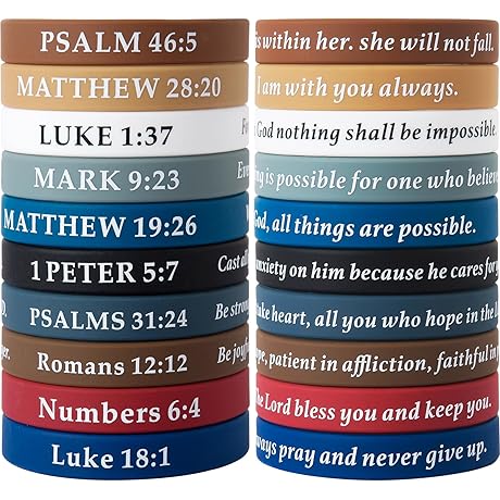 Bible Verses Bracelets: Inspirational Faith Hope Wristbands for Men, Women & Teens