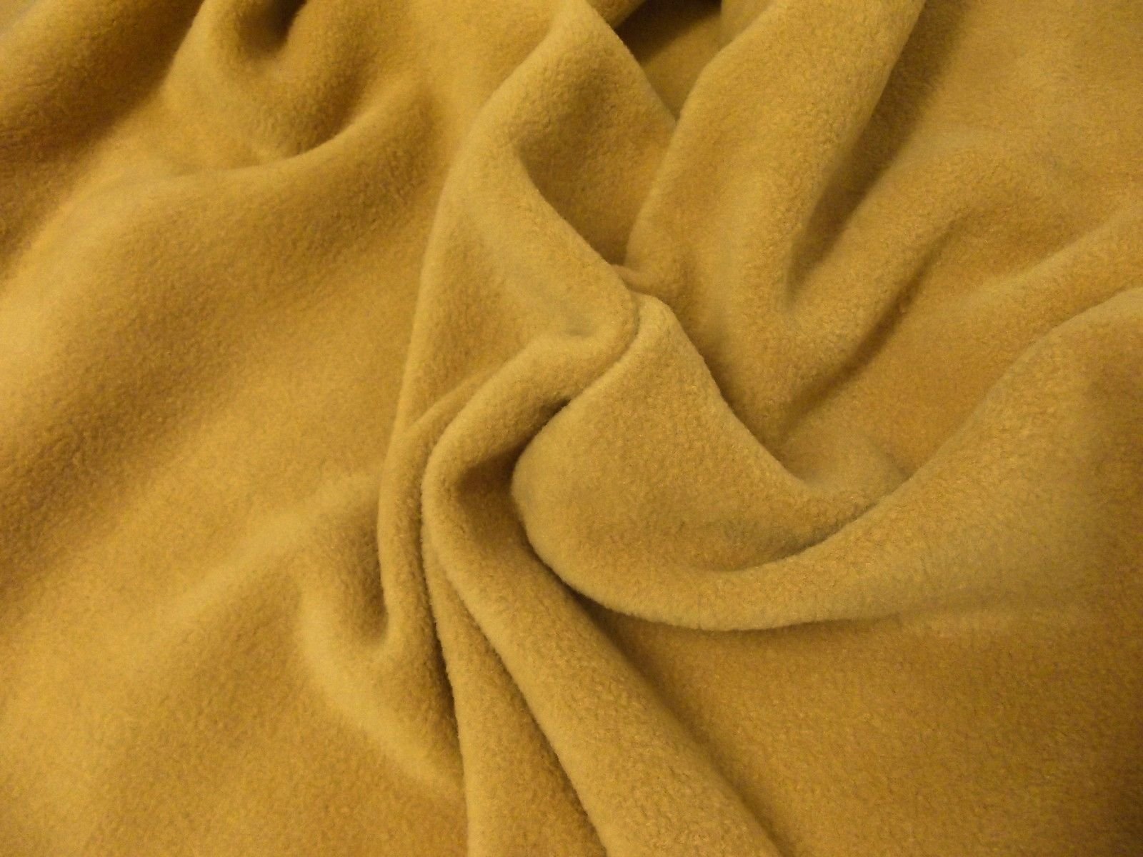 Quality Anti Pil Polar Fleece Fabric Material - Mustard, 1/4Mtr 75cm x 50cm