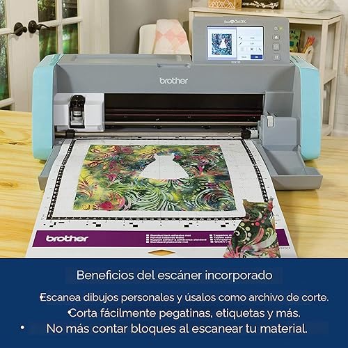 Miniatura 3 de Brother ScanNCut SDX125E Máquina de corte electrónica DIY con escáner, hacer calcomanías personalizadas, arte de pared de vinilo, tarjetas