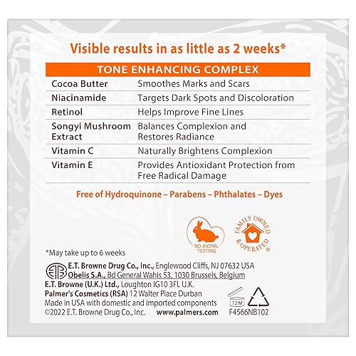 Miniatura 5 de Palmers Fórmula de manteca de cacao Eventone Crema desvanecida crema antimanchas oscuras con vitamina E y niacinamida ayuda a reducir las manchas