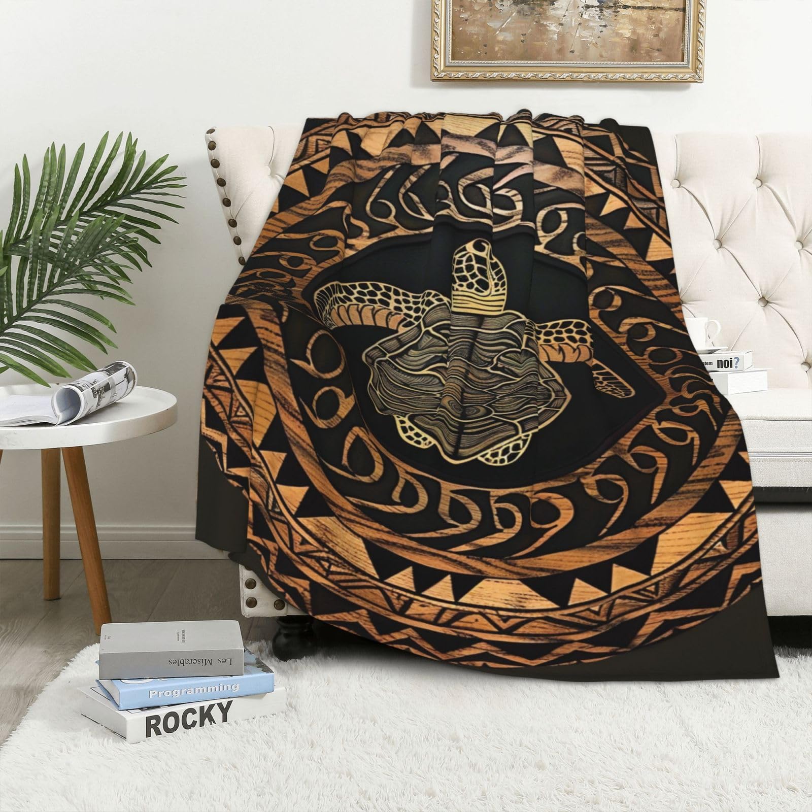 Couverture flanelle tortue chaude contre les courants d'air