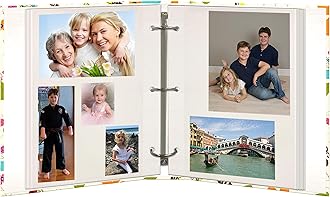 Magnetic Self-Stick 3-Ring Photo Album 100 Pages (50 Sheets), Doodles Design