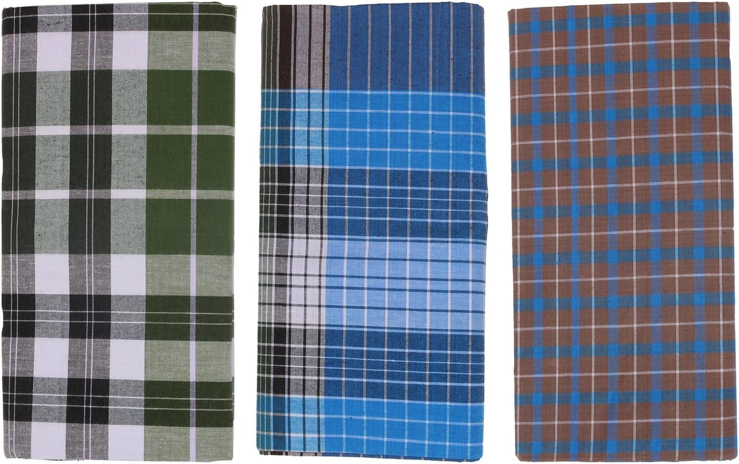 DM COOL COTTON Men's Cotton Lungies Multicolour_Free Size (Pack of 3)