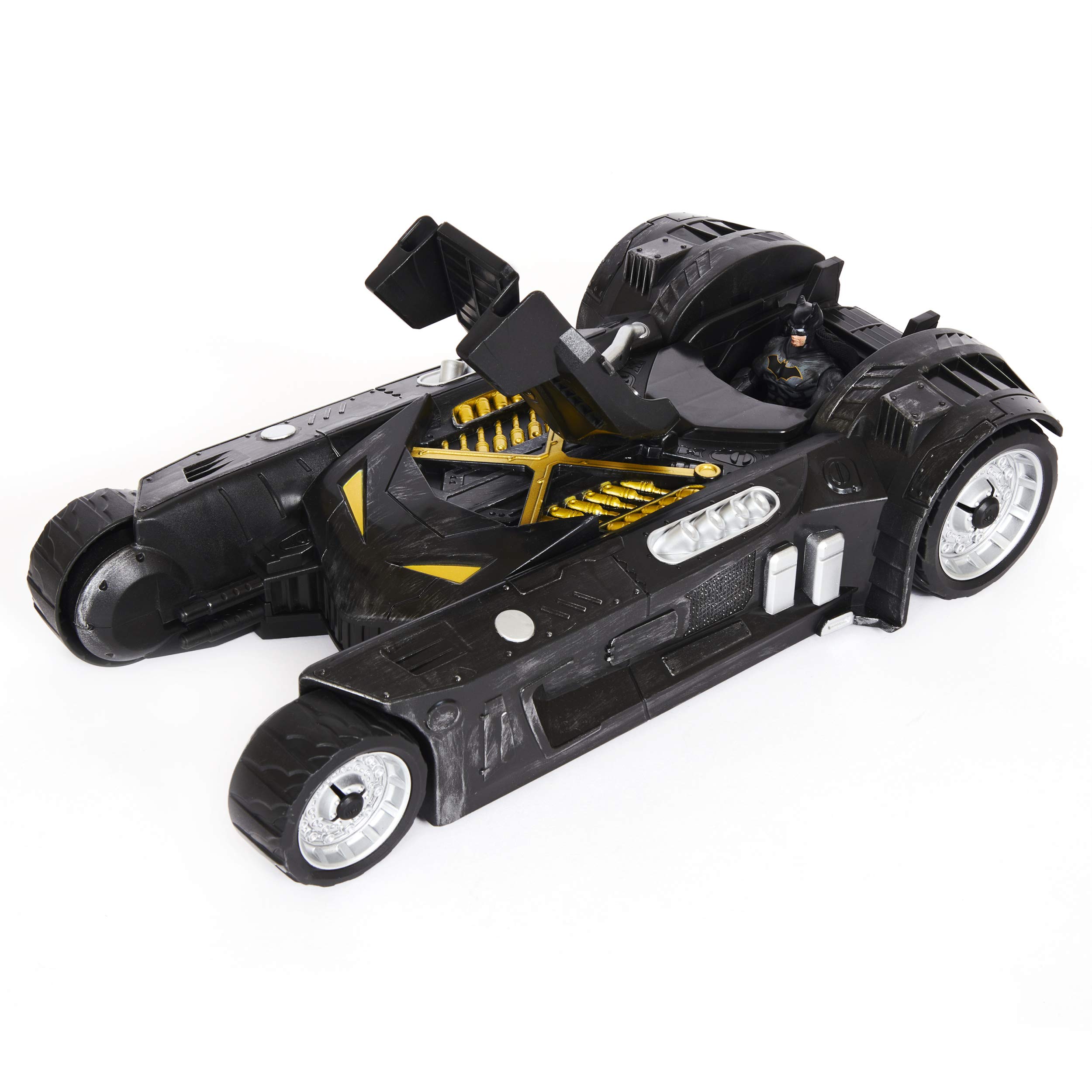 BATMAN 4inch Action Figure with Batmobile and Batboat 2in1